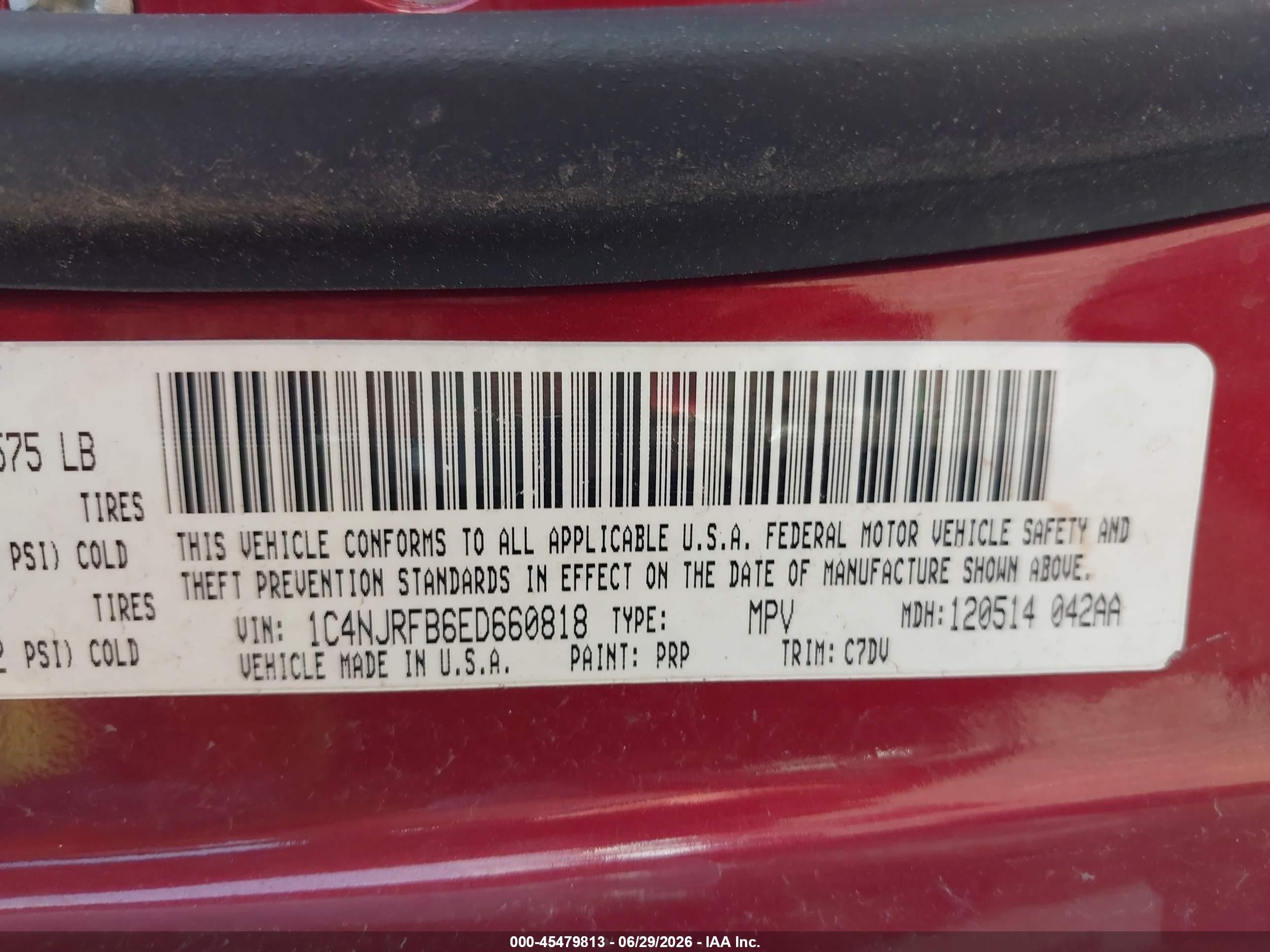 2014 Jeep Patriot Latitude Maroon vin: 1C4NJRFB6ED660818