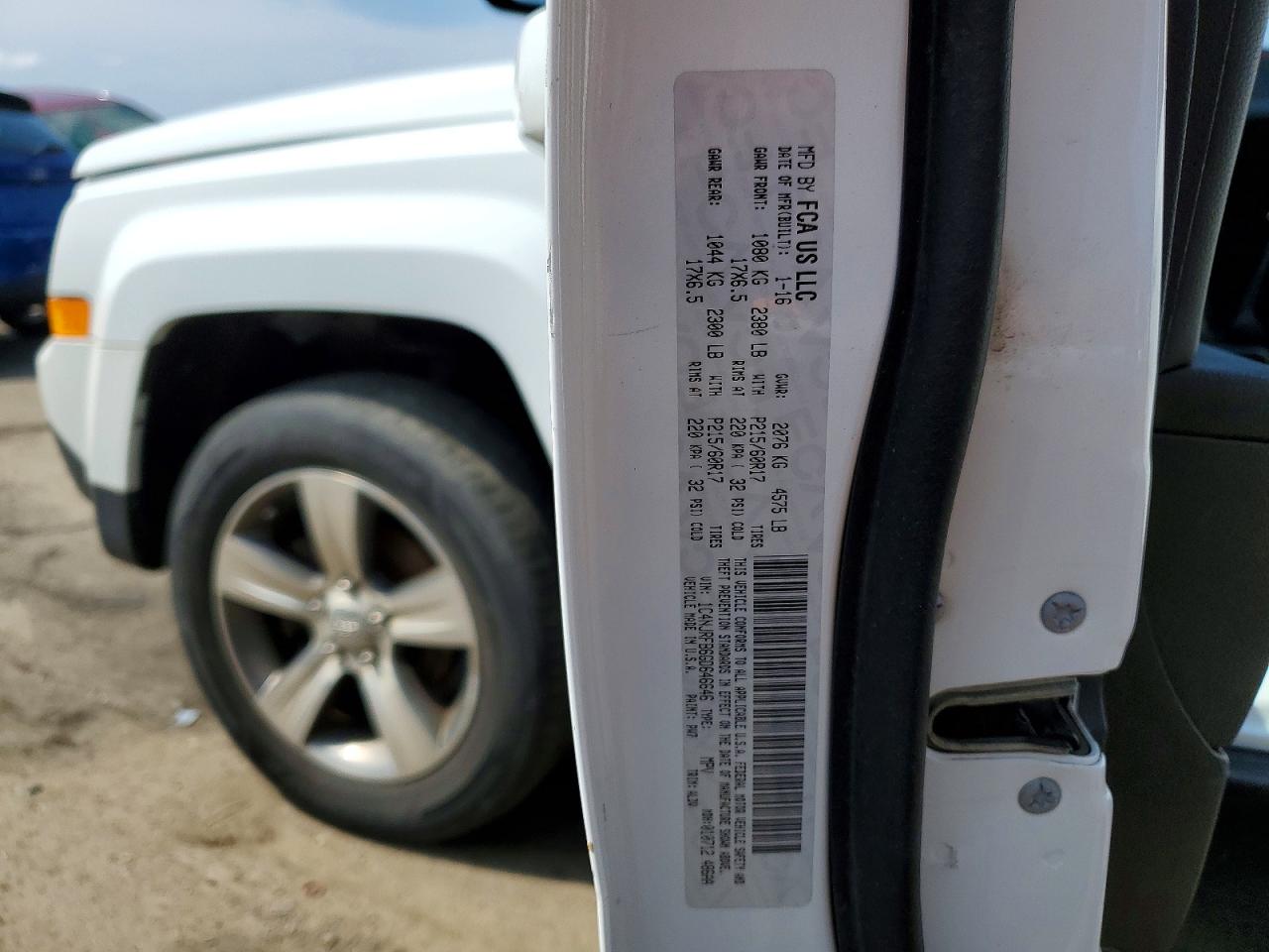 2016 Jeep Patriot Latitude White vin: 1C4NJRFB6GD646646