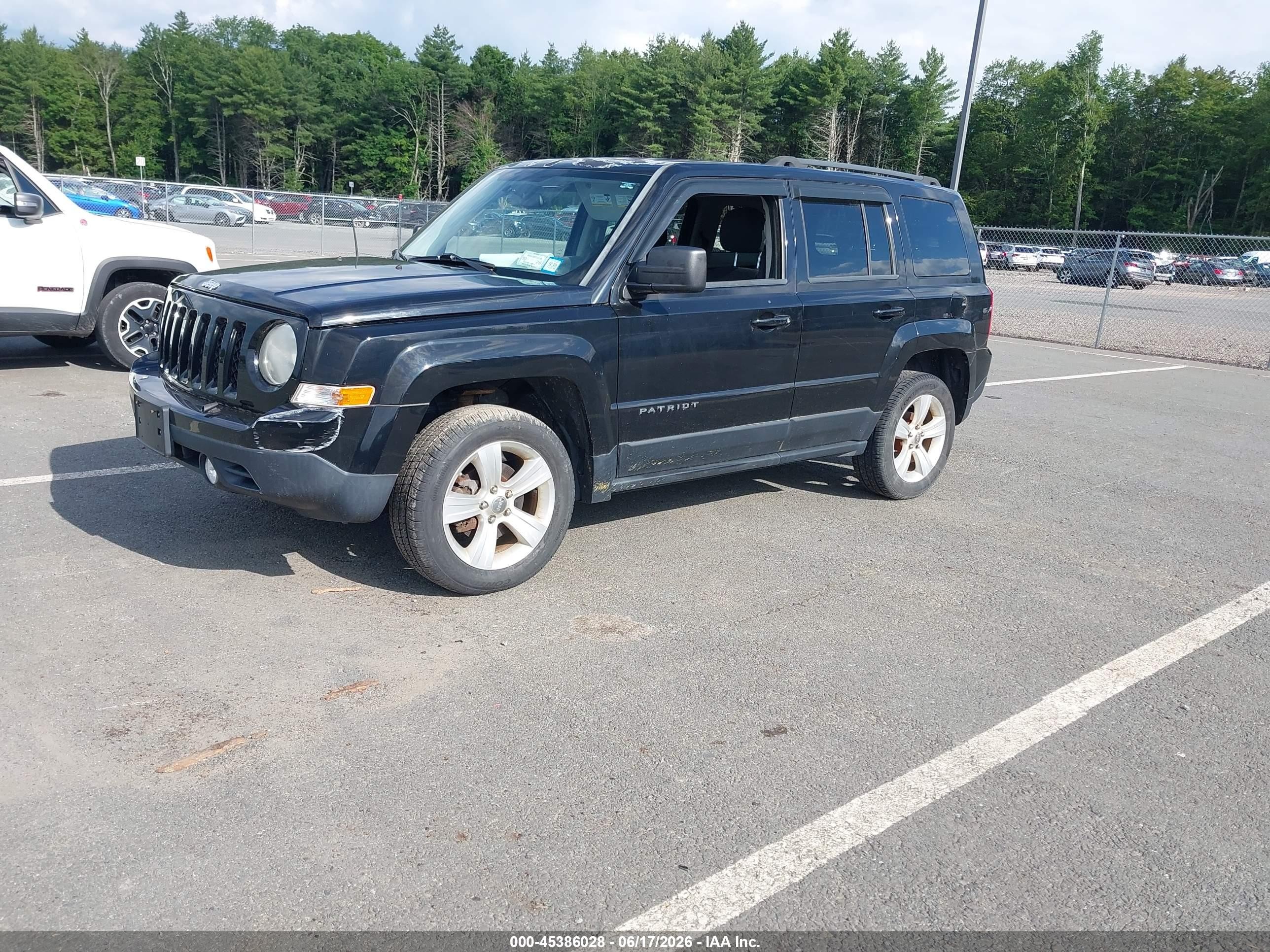 2012 Jeep Patriot Latitude Black vin: 1C4NJRFB7CD718254