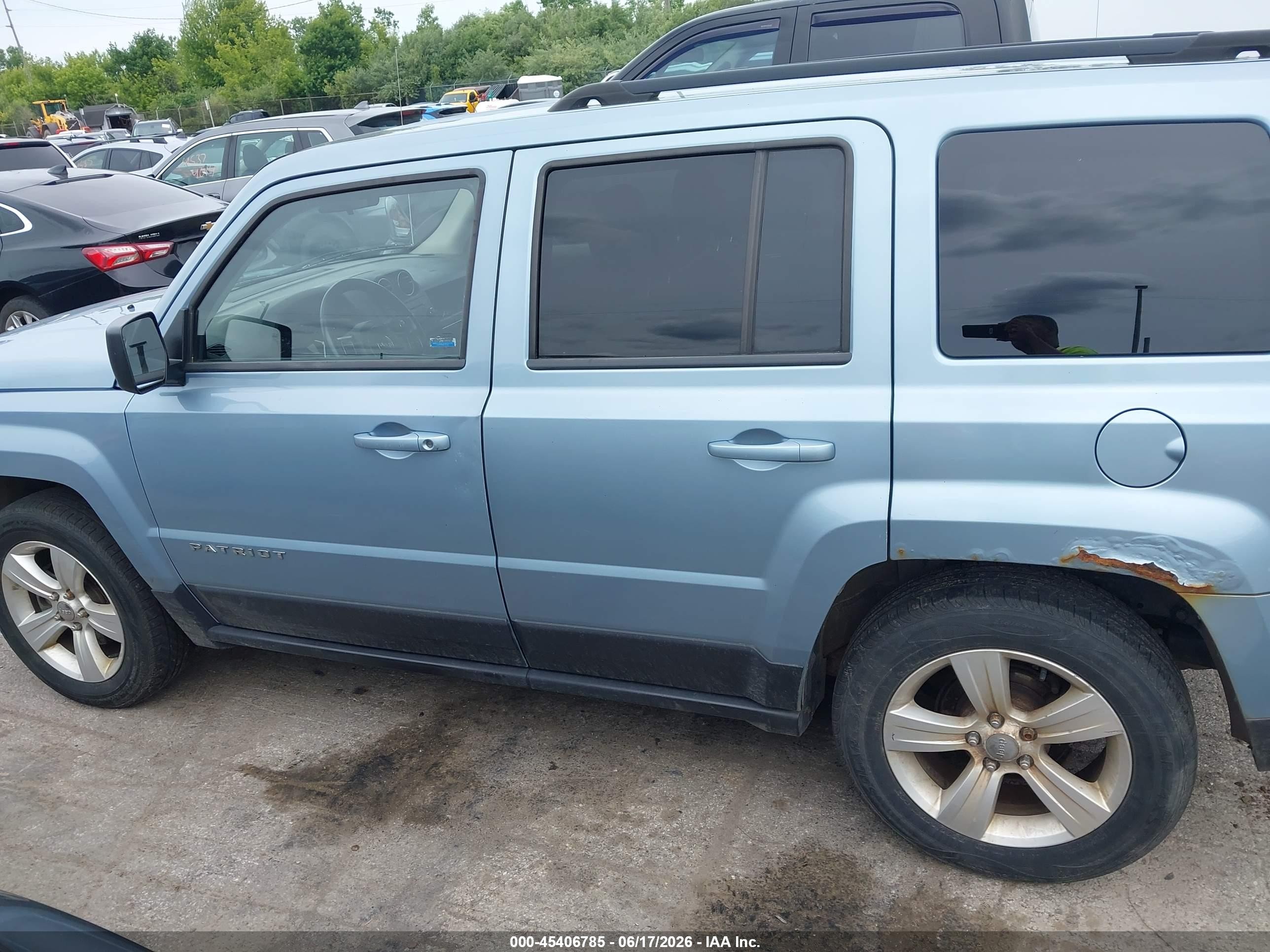 2013 Jeep Patriot Latitude Blue vin: 1C4NJRFB7DD212277