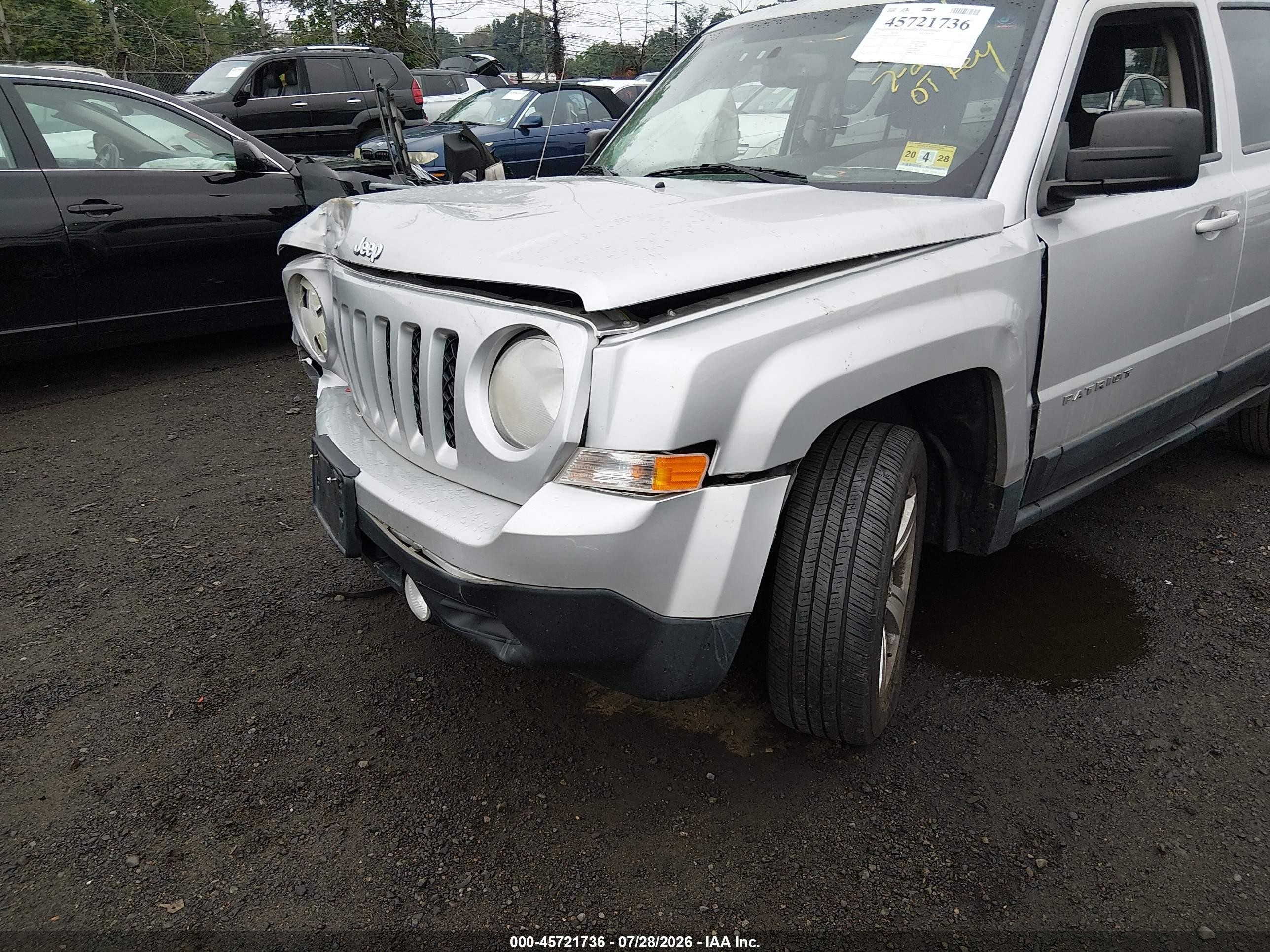 2013 Jeep Patriot Latitude Silver vin: 1C4NJRFB7DD234439