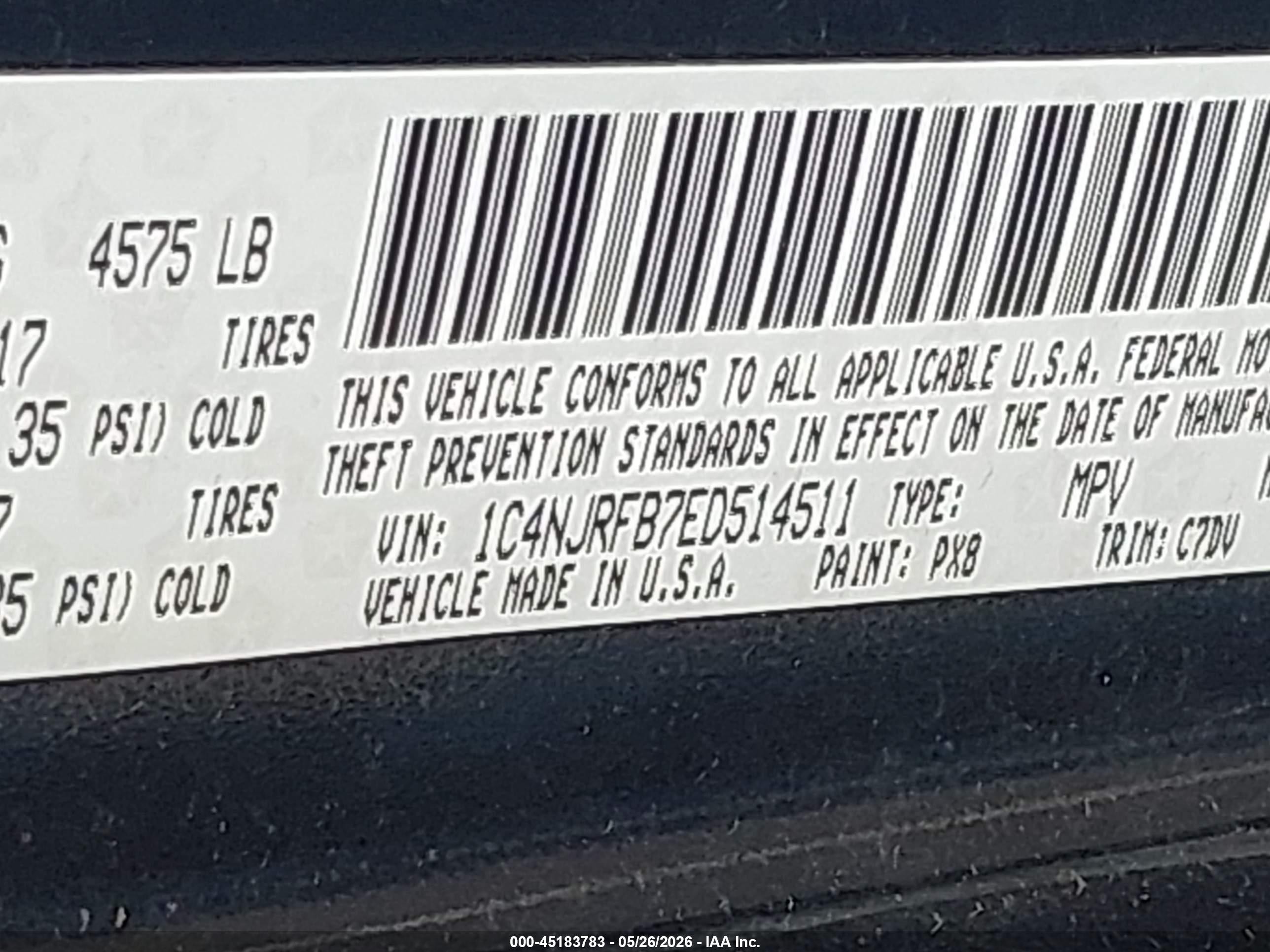 2014 Jeep Patriot Latitude Black vin: 1C4NJRFB7ED514511