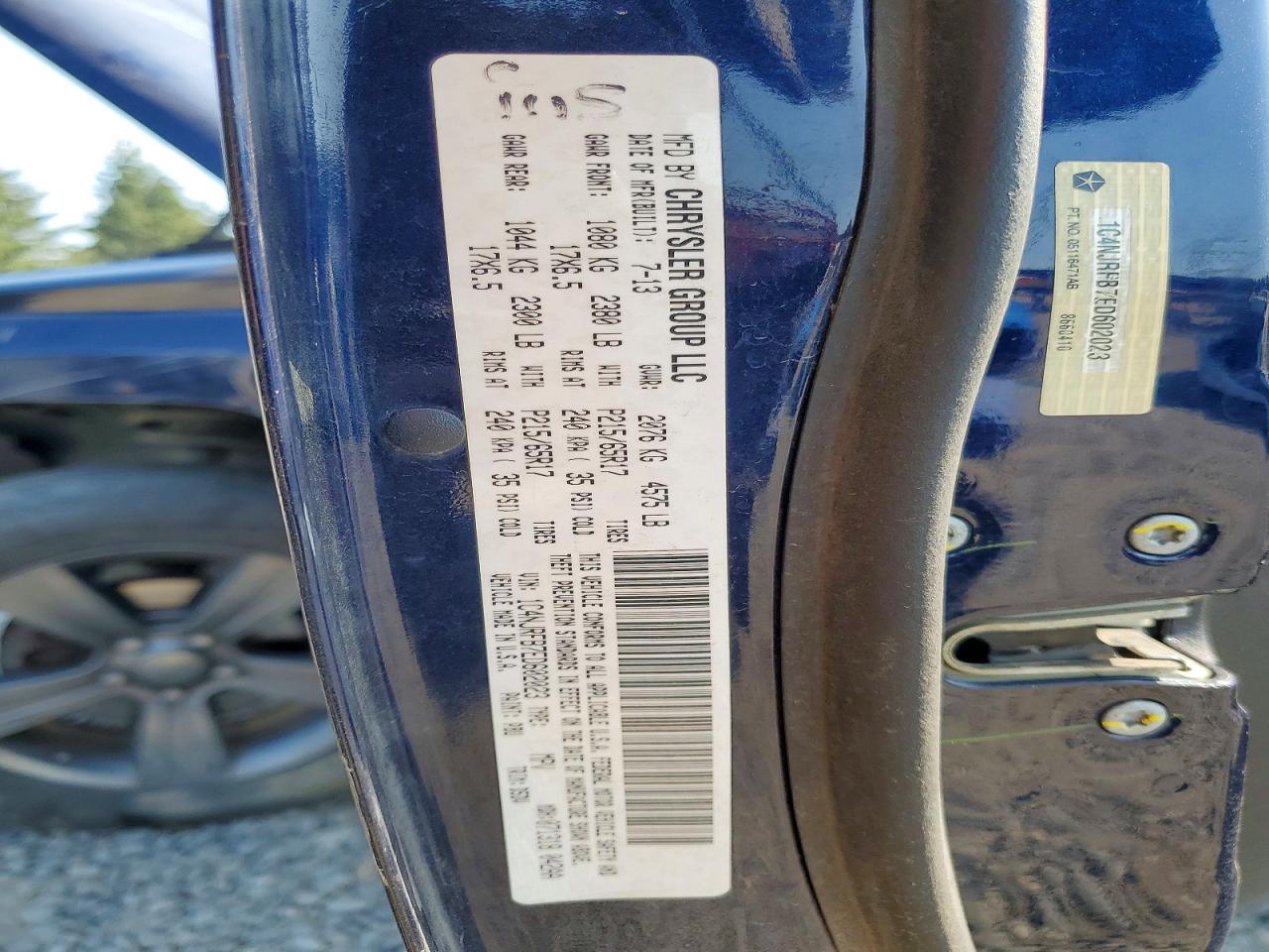 2014 Jeep Patriot Latitude Blue vin: 1C4NJRFB7ED602023