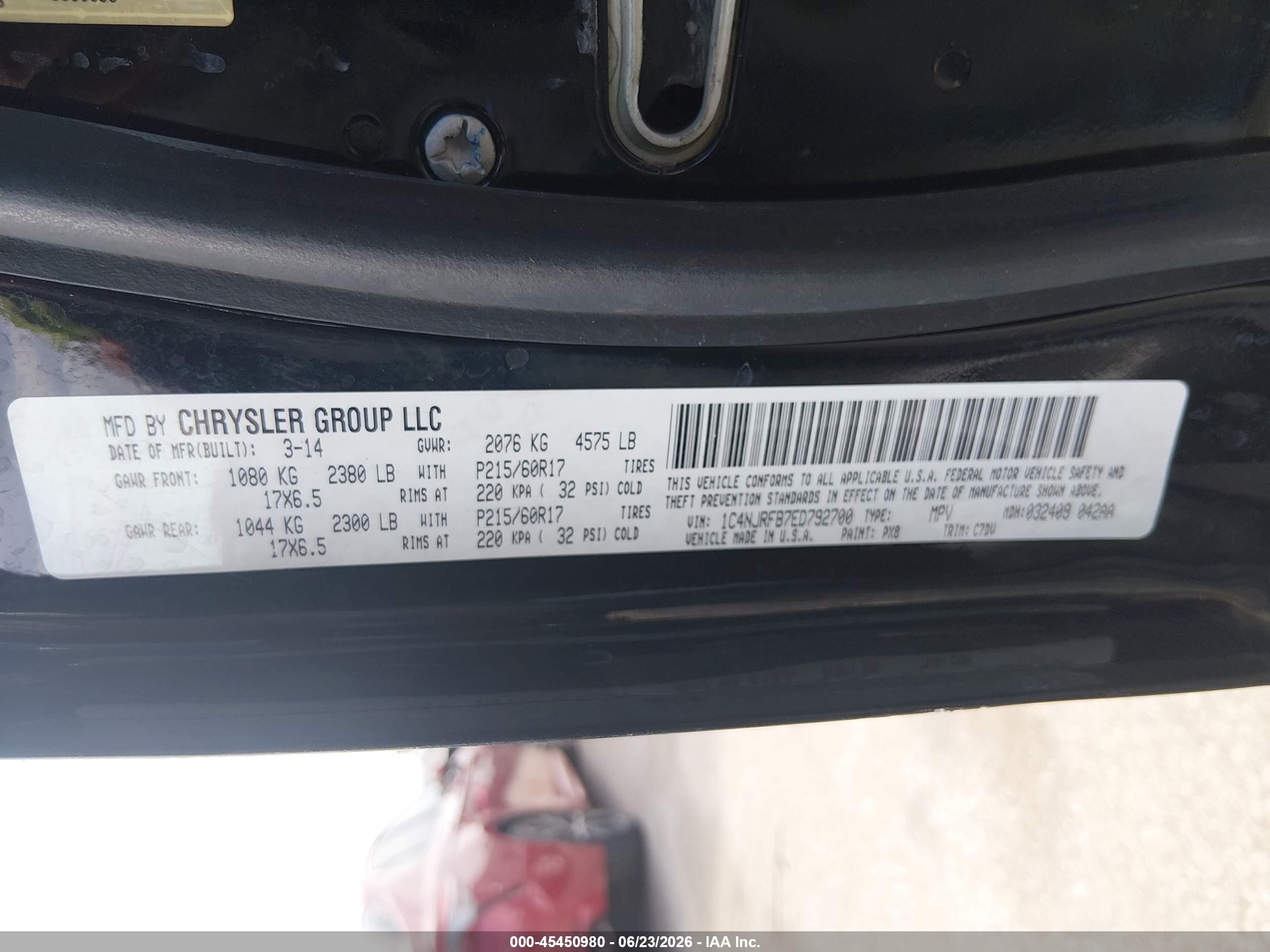 2014 Jeep Patriot Latitude Black vin: 1C4NJRFB7ED792700