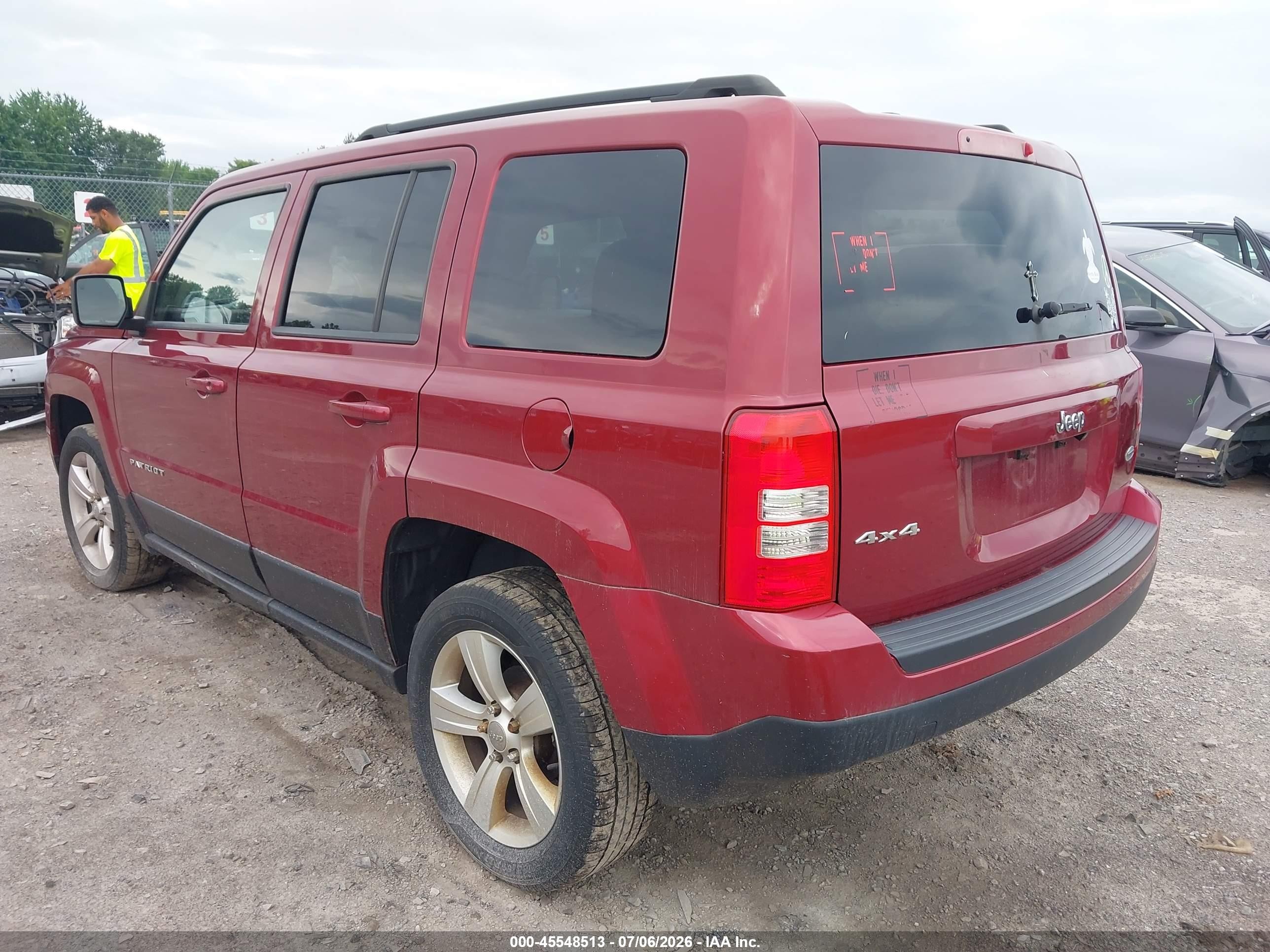 2014 Jeep Patriot Latitude Maroon vin: 1C4NJRFB7ED852023