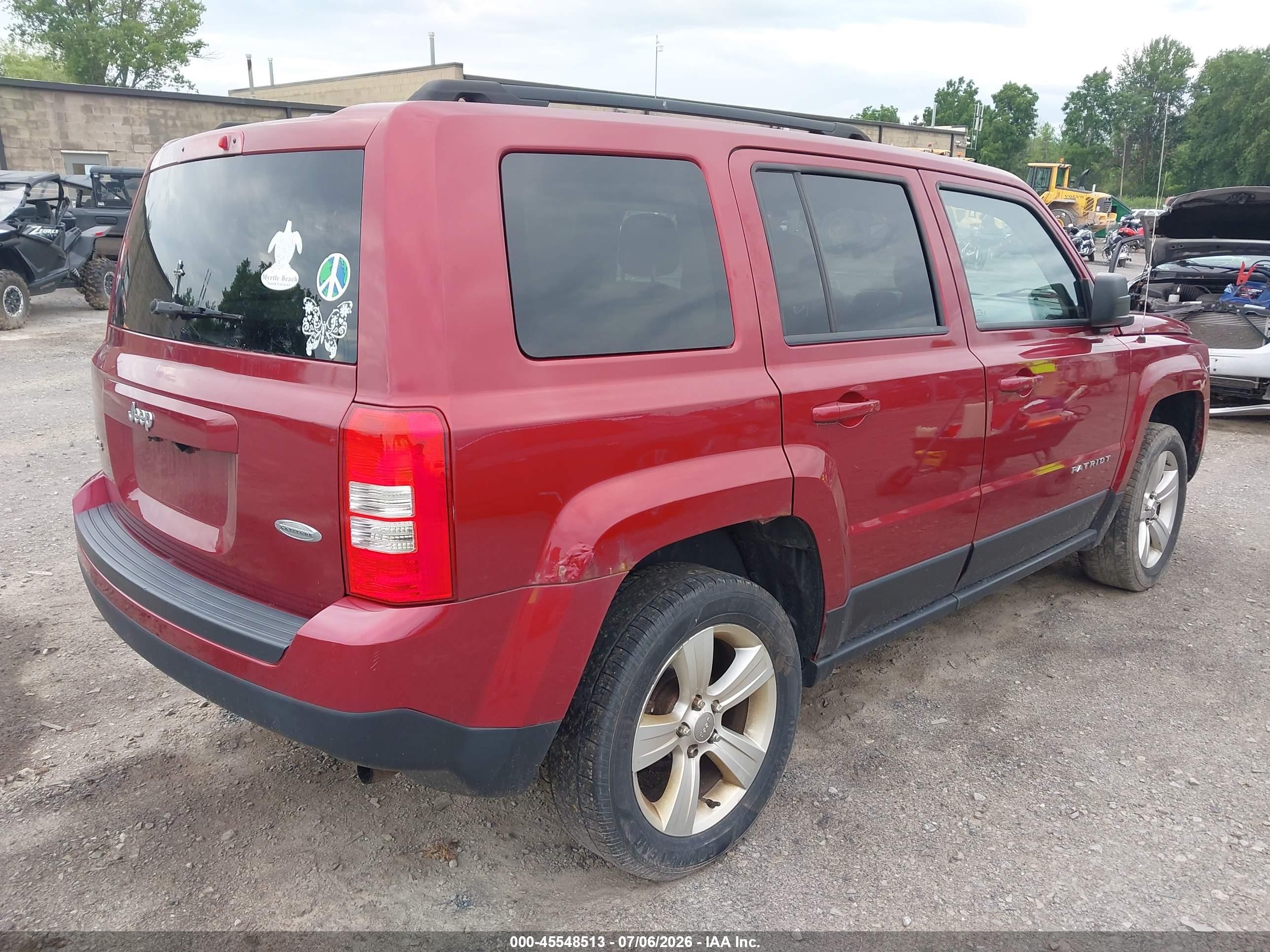 2014 Jeep Patriot Latitude Maroon vin: 1C4NJRFB7ED852023