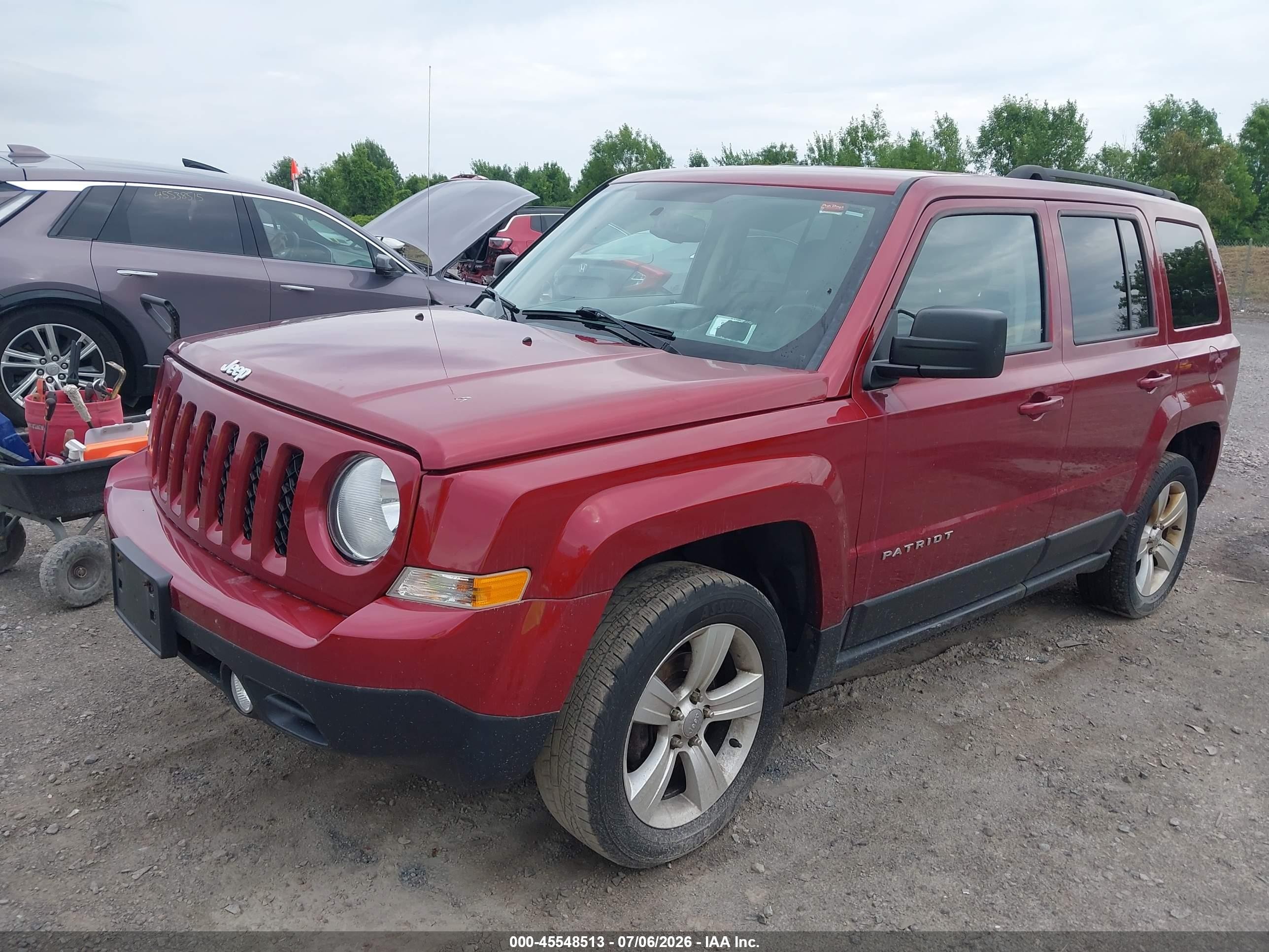 2014 Jeep Patriot Latitude Maroon vin: 1C4NJRFB7ED852023