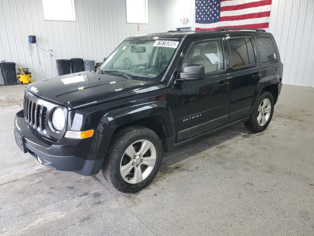 2014 Jeep Patriot Latitude Black vin: 1C4NJRFB7ED885409 Damage: Left Front Door, Dent(S) W/ Paint Dmg, 1/2 To 1 Inch