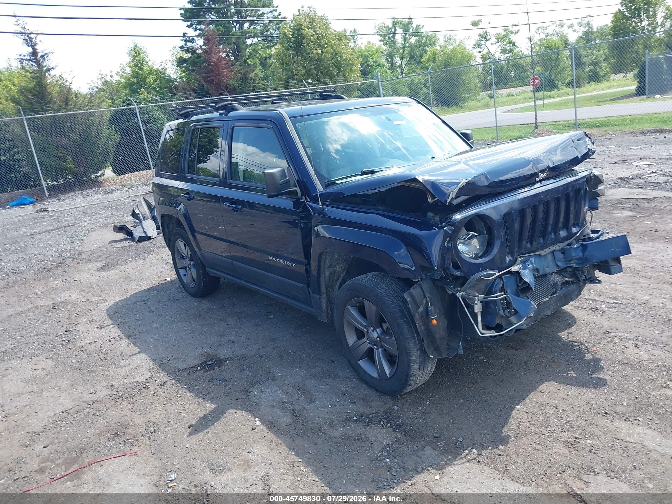 2015 Jeep Patriot High Altitude Edition Синий vin: 1C4NJRFB7FD365938