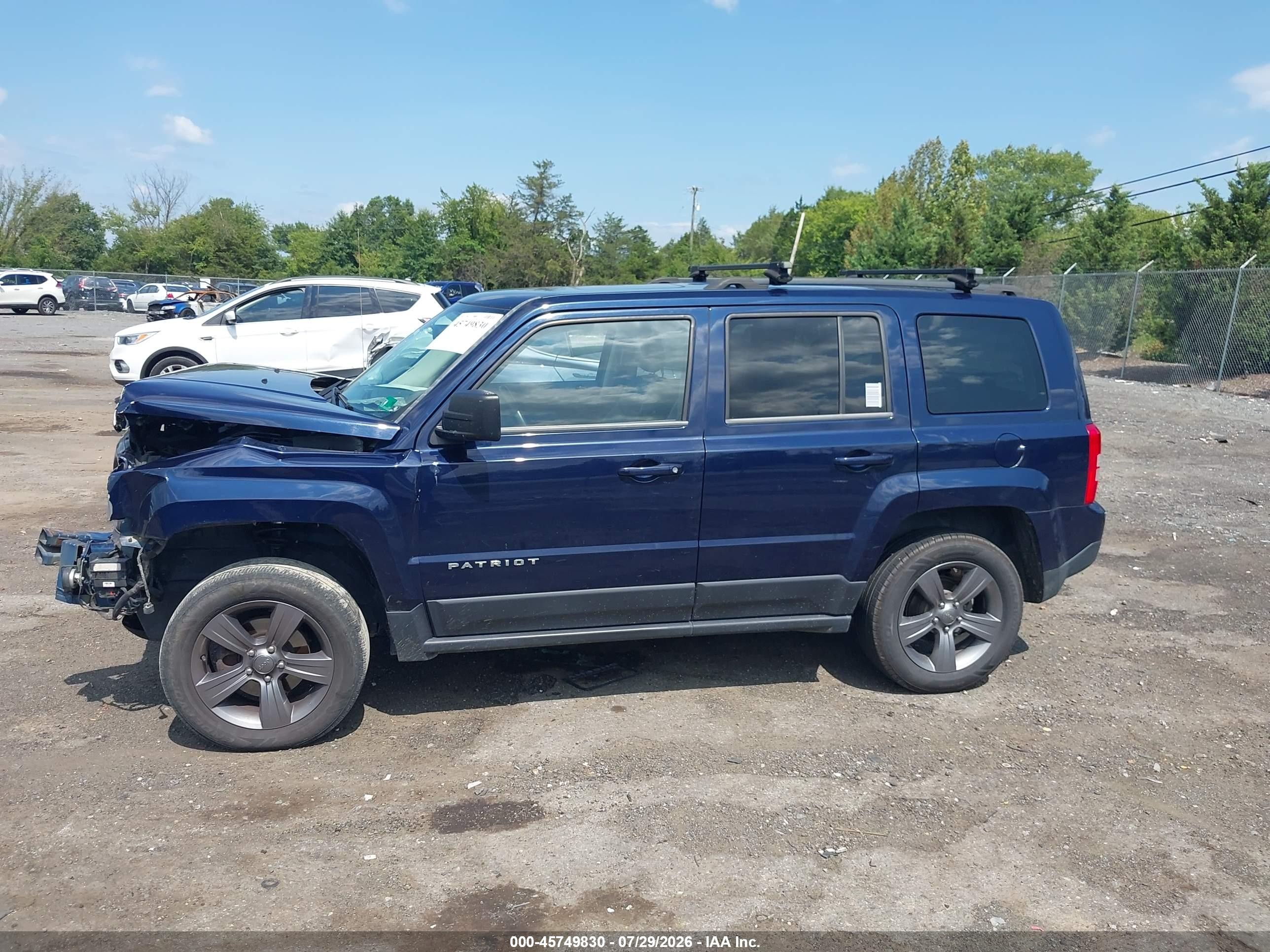 2015 Jeep Patriot High Altitude Edition Синий vin: 1C4NJRFB7FD365938