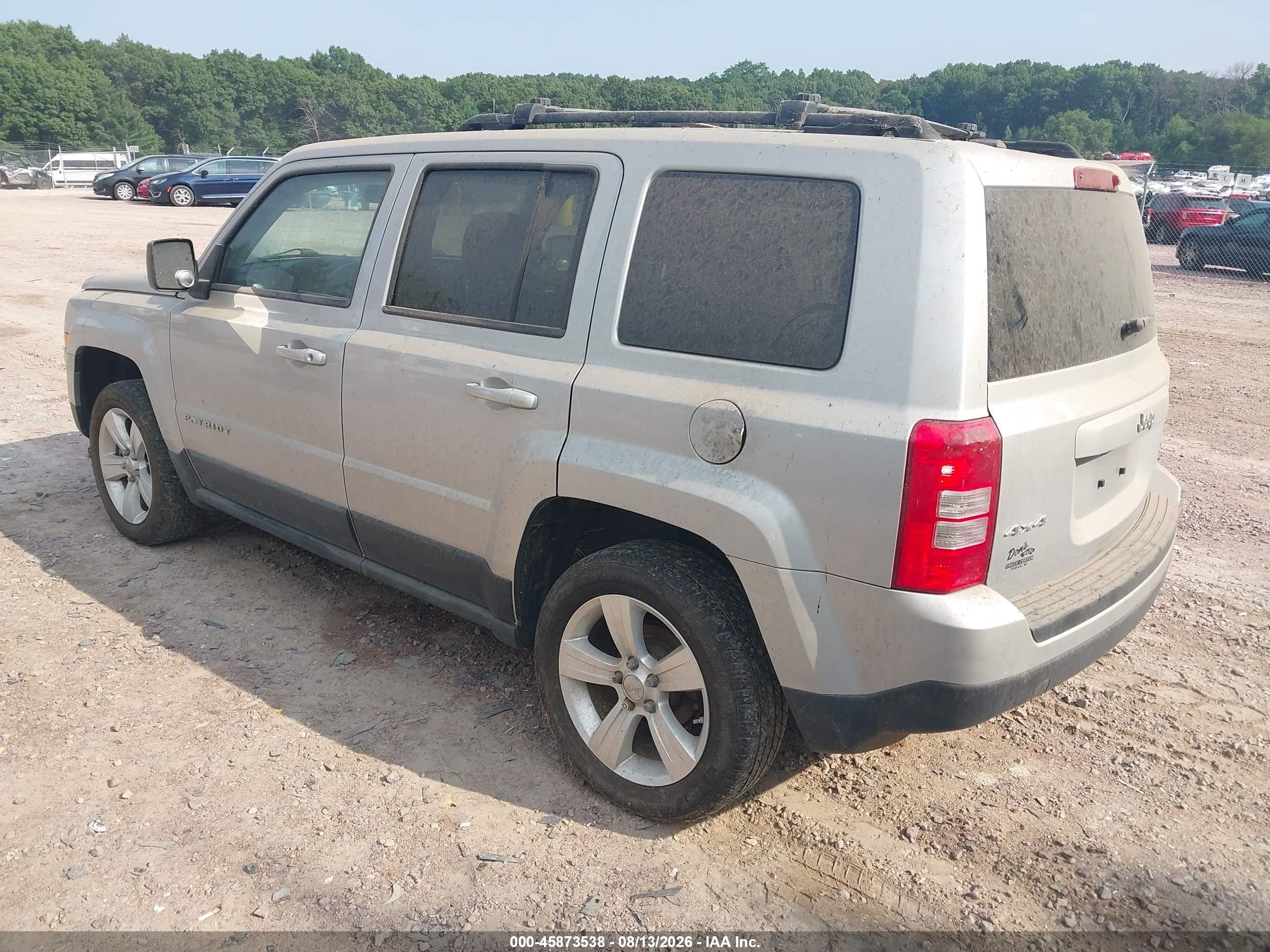 2012 Jeep Patriot Latitude Silver vin: 1C4NJRFB8CD511064