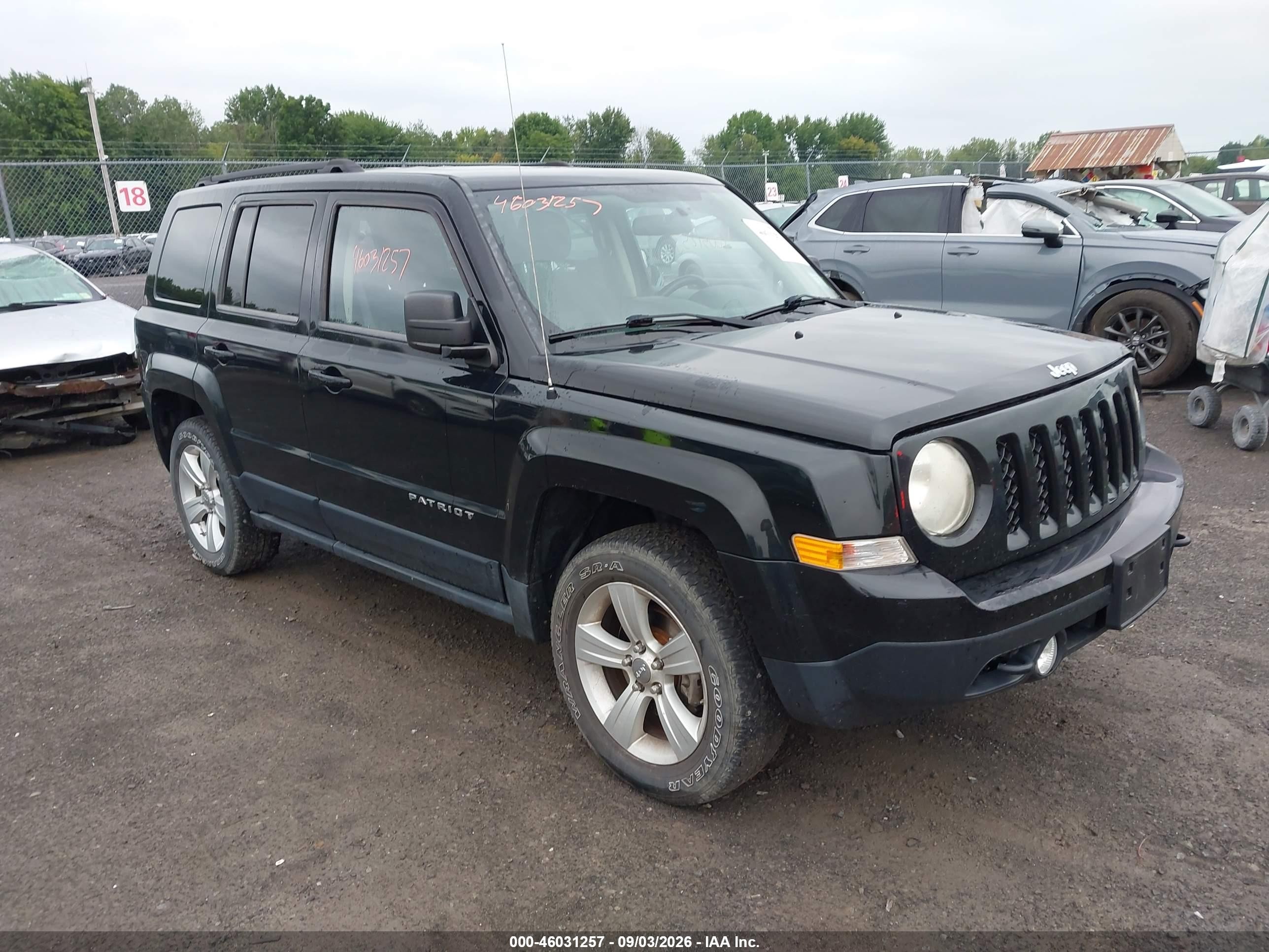2012 Jeep Patriot Latitude Black vin: 1C4NJRFB8CD564296