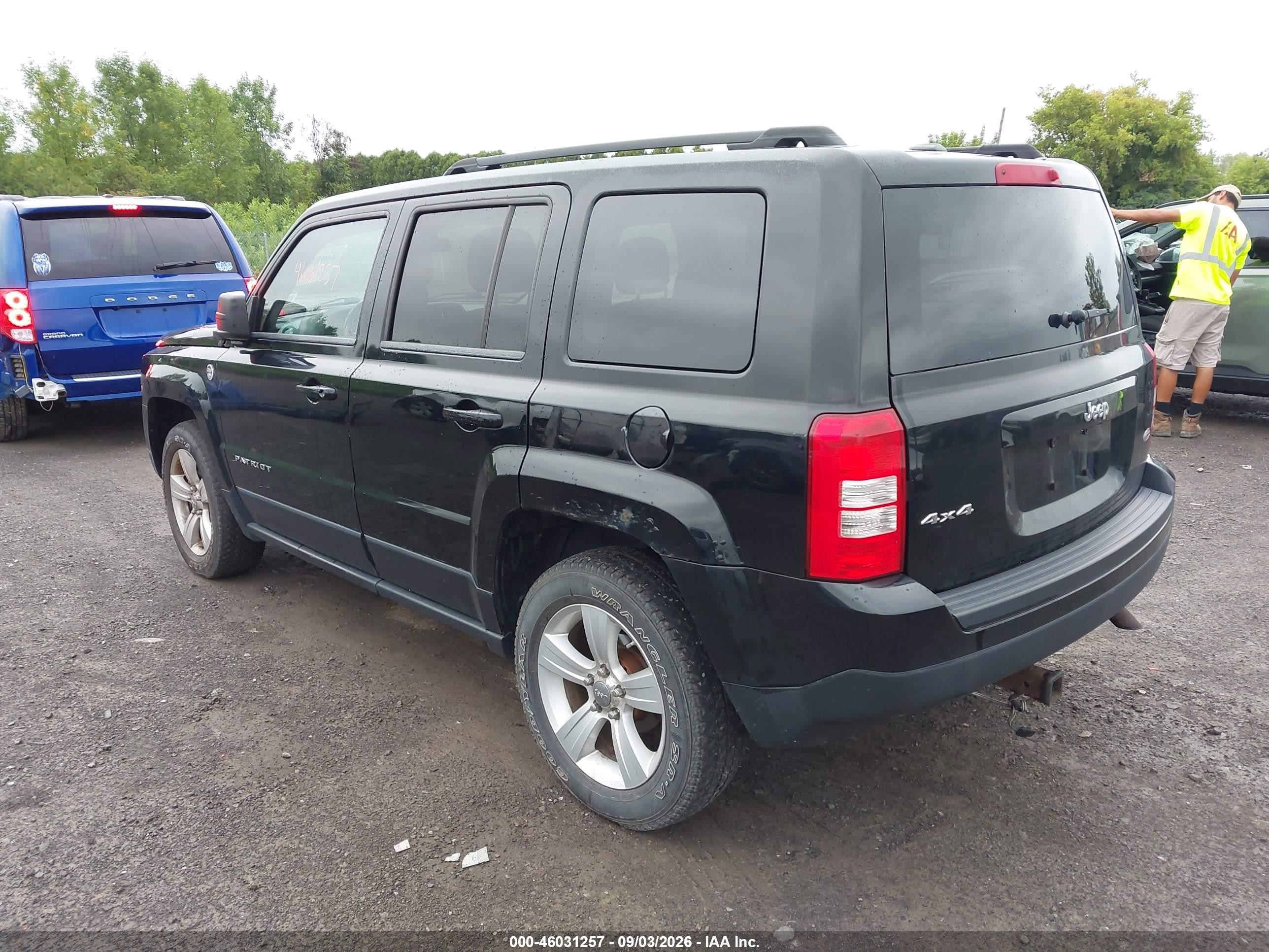 2012 Jeep Patriot Latitude Black vin: 1C4NJRFB8CD564296