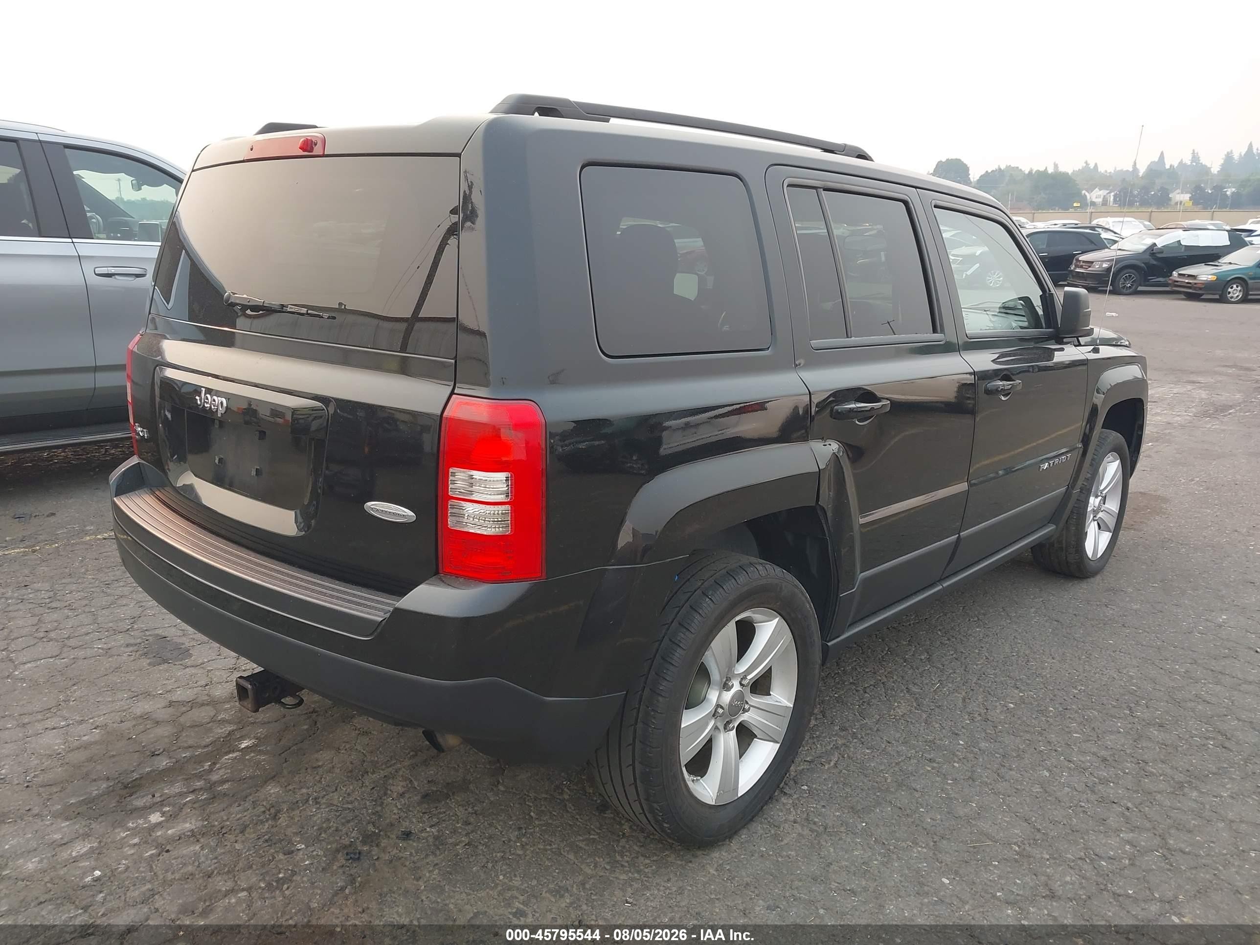 2012 Jeep Patriot Latitude Black vin: 1C4NJRFB8CD599338