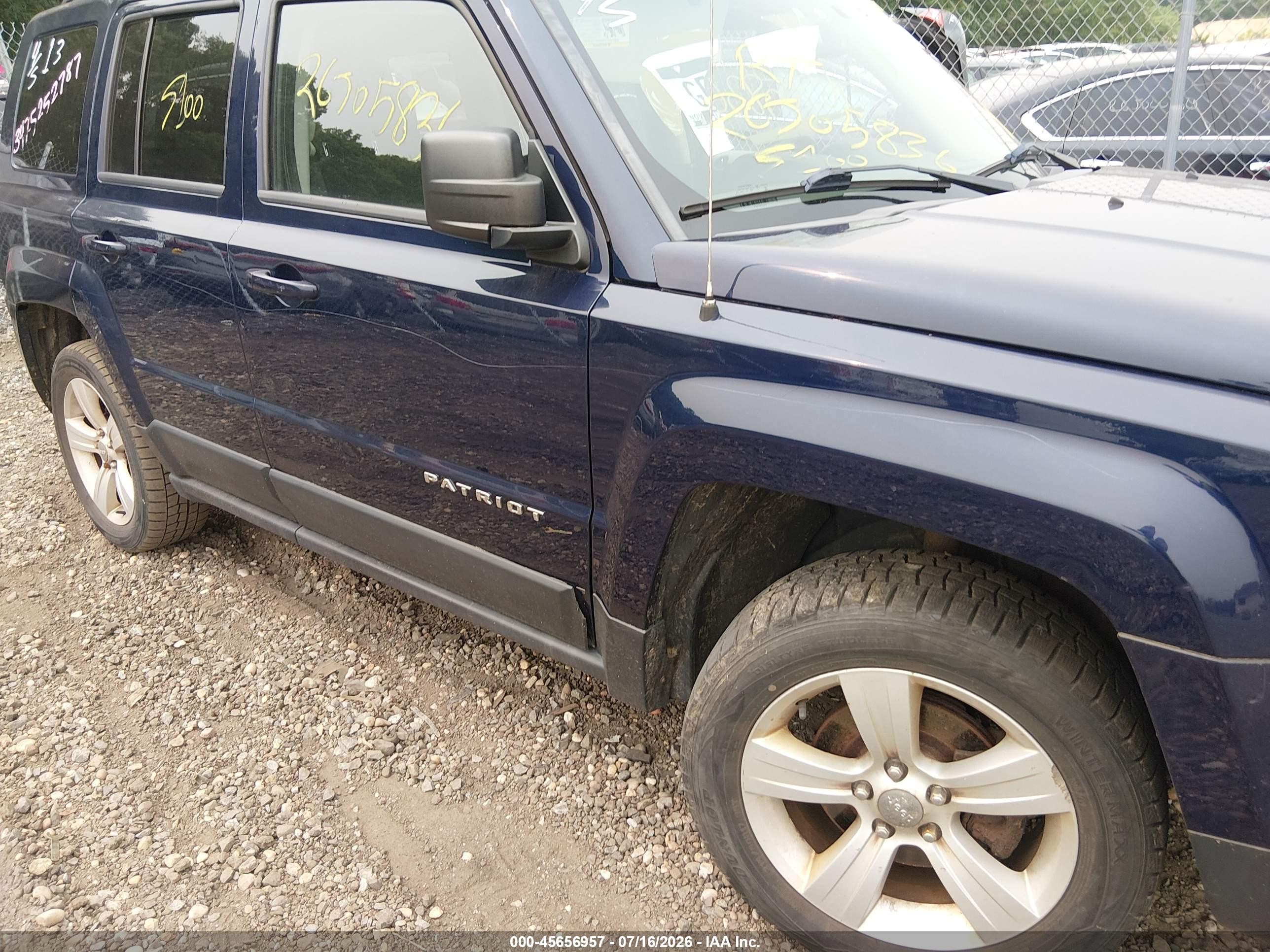 2013 Jeep Patriot Latitude Синий vin: 1C4NJRFB8DD140361