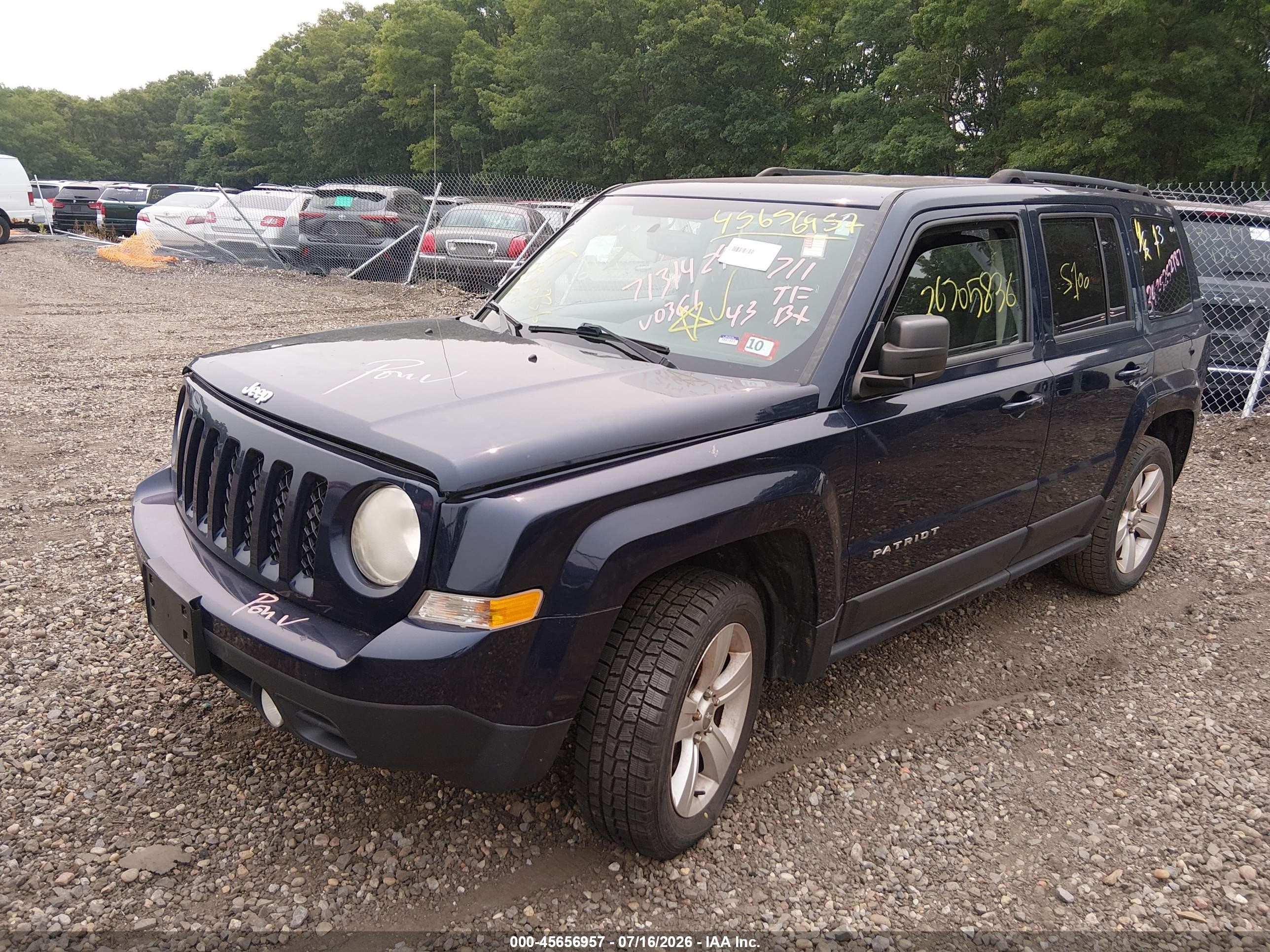 2013 Jeep Patriot Latitude Синий vin: 1C4NJRFB8DD140361