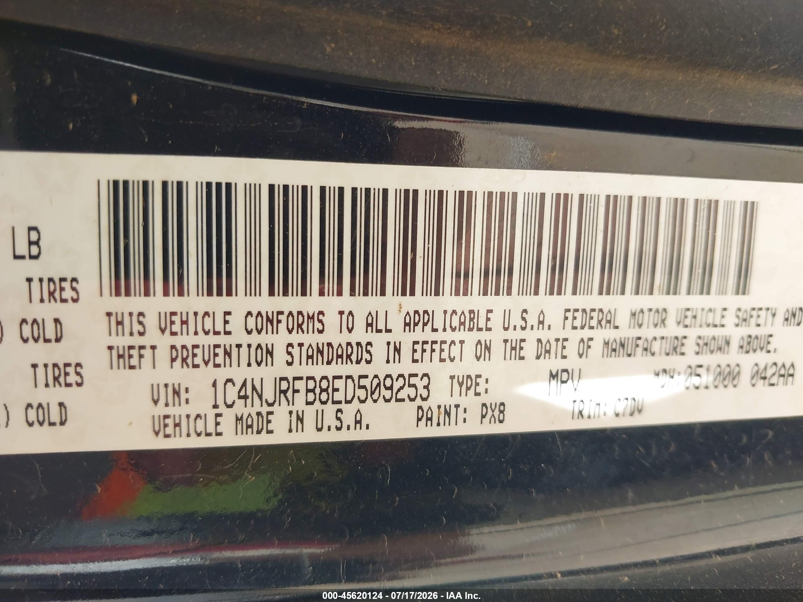 2014 Jeep Patriot Latitude Black vin: 1C4NJRFB8ED509253