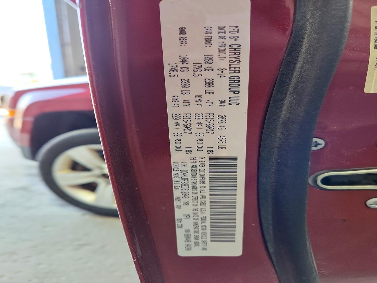 2014 Jeep Patriot Latitude Burgundy vin: 1C4NJRFB8ED910849