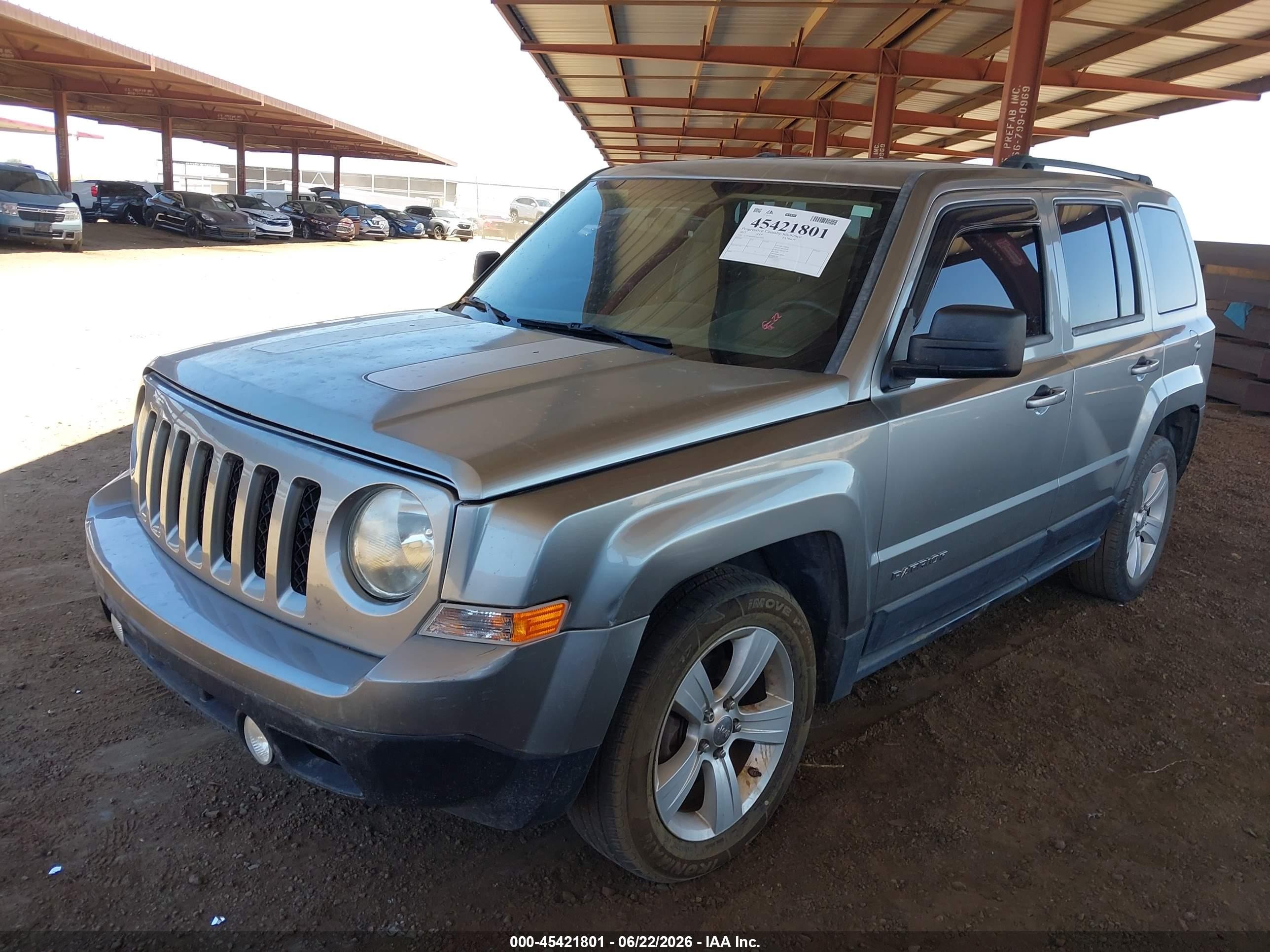 2012 Jeep Patriot Latitude Gray vin: 1C4NJRFB9CD523692