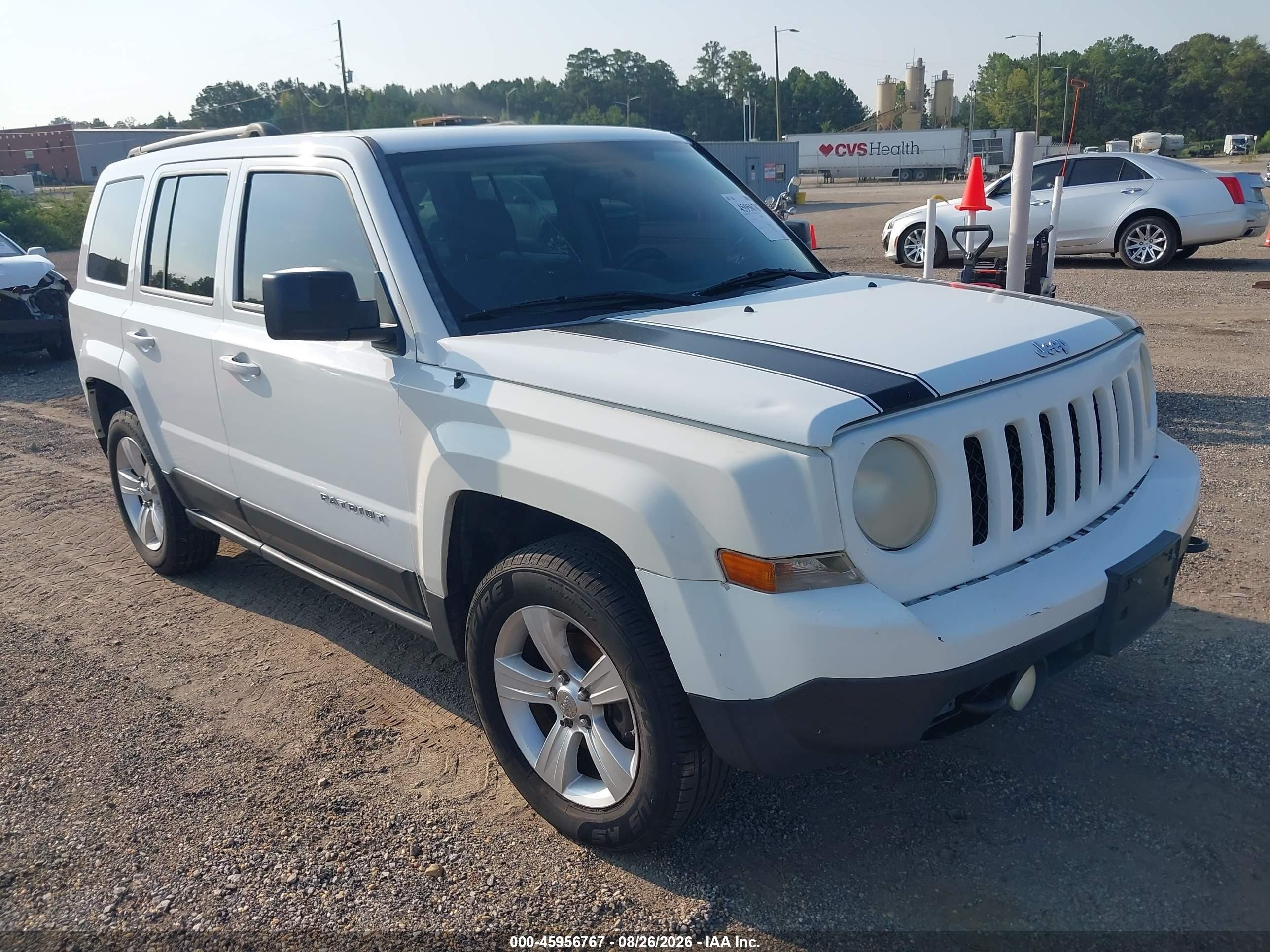2012 Jeep Patriot Latitude Белый vin: 1C4NJRFB9CD659272