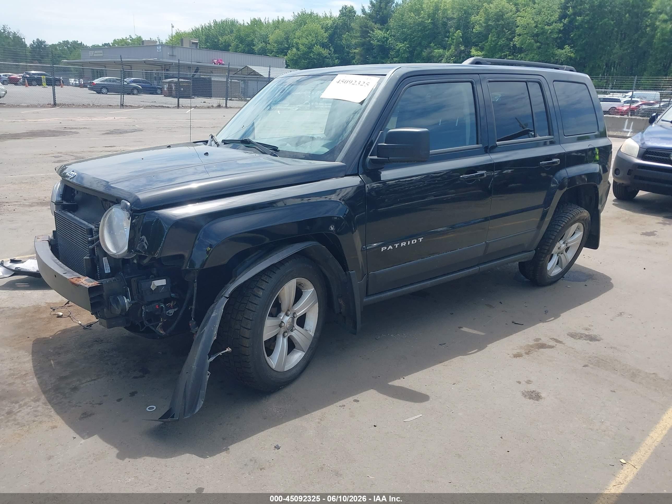 2012 Jeep Patriot Latitude Black vin: 1C4NJRFB9CD671521
