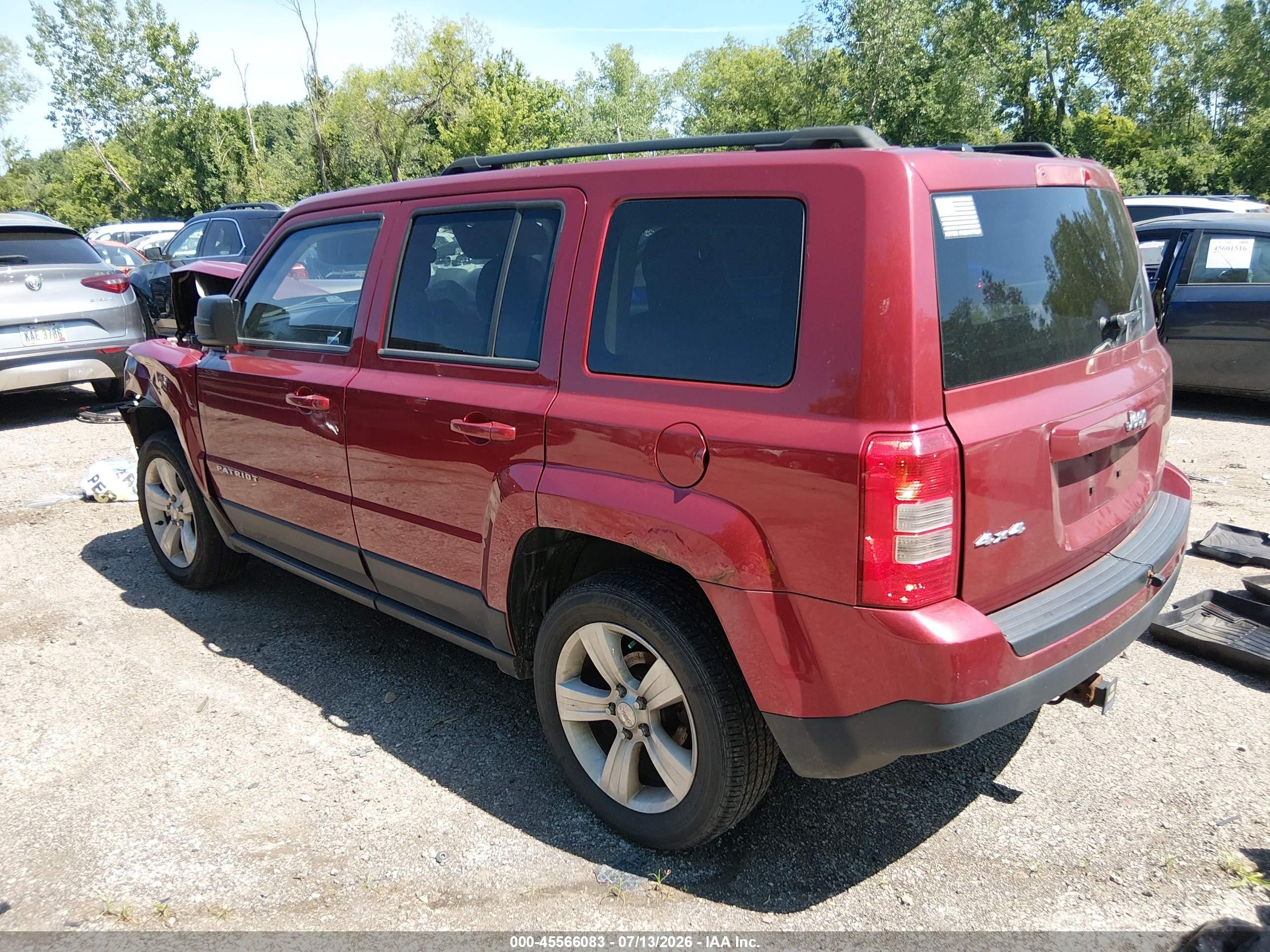2014 Jeep Patriot Latitude Red vin: 1C4NJRFB9ED897903