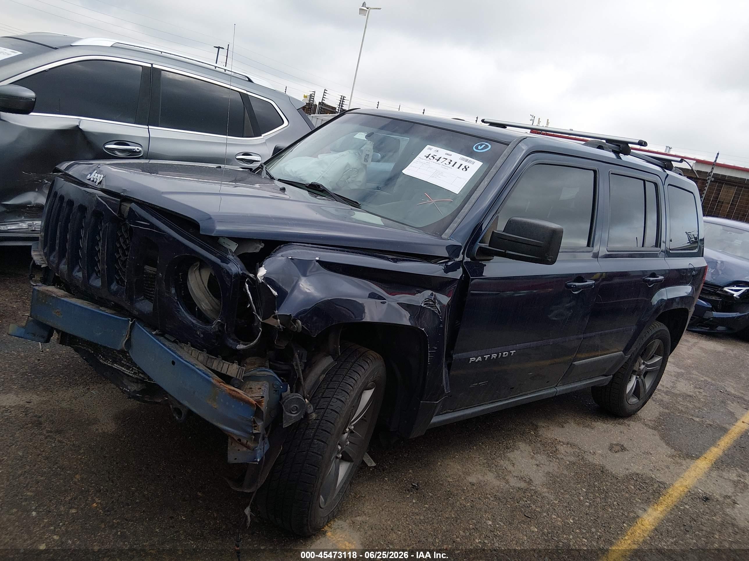 2015 Jeep Patriot High Altitude Edition Синий vin: 1C4NJRFB9FD152120