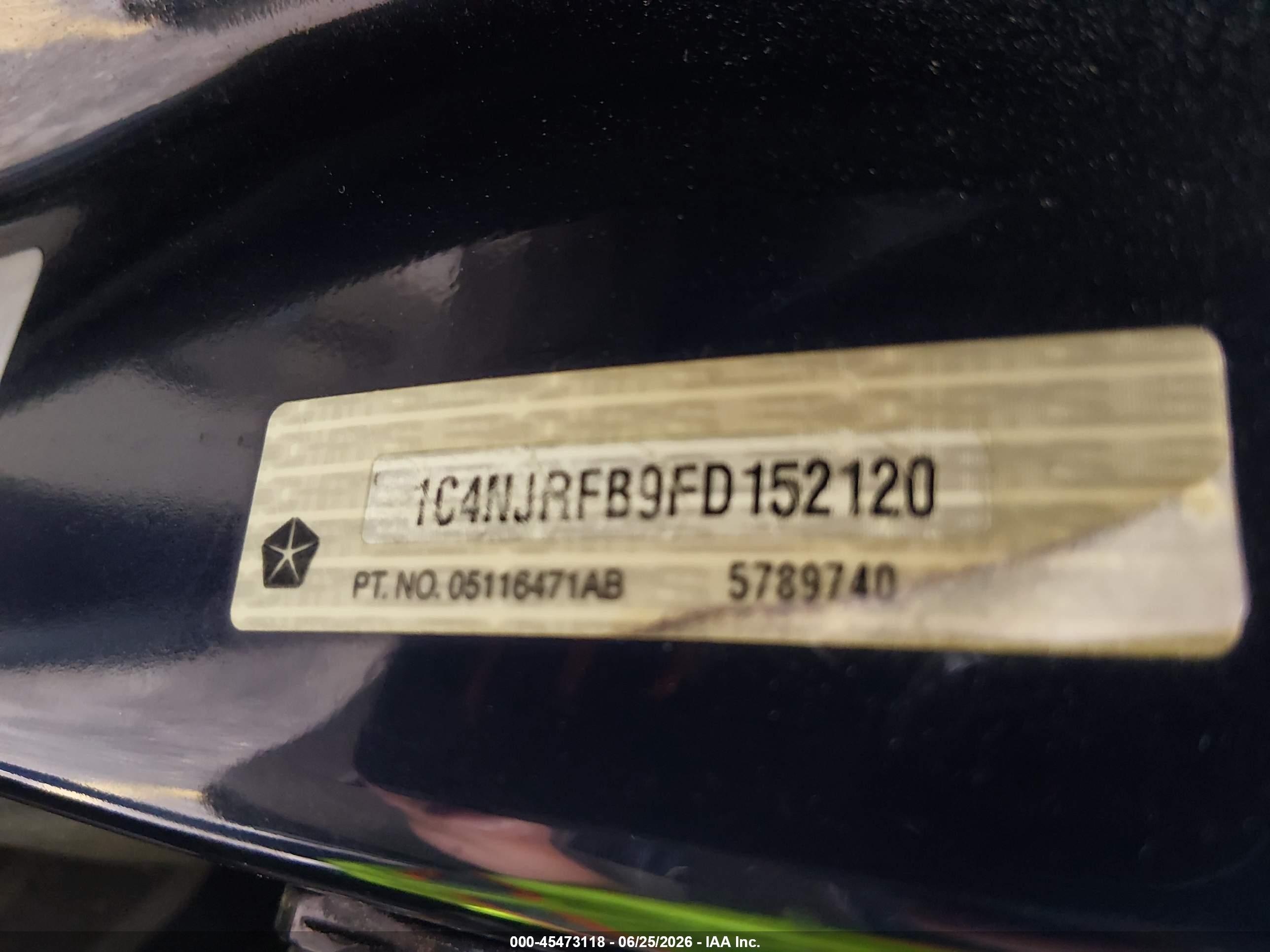 2015 Jeep Patriot High Altitude Edition Синий vin: 1C4NJRFB9FD152120