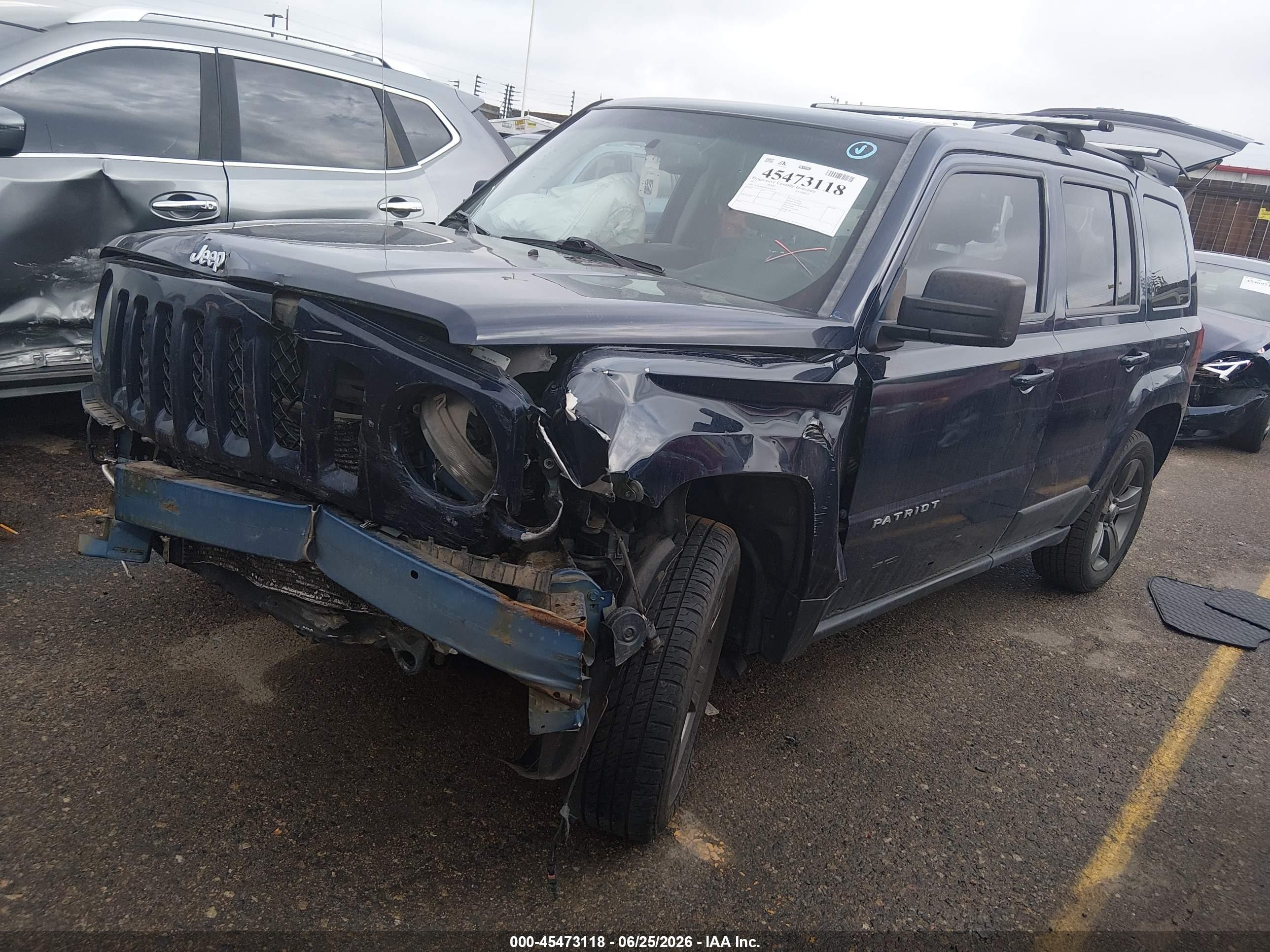 2015 Jeep Patriot High Altitude Edition Синий vin: 1C4NJRFB9FD152120