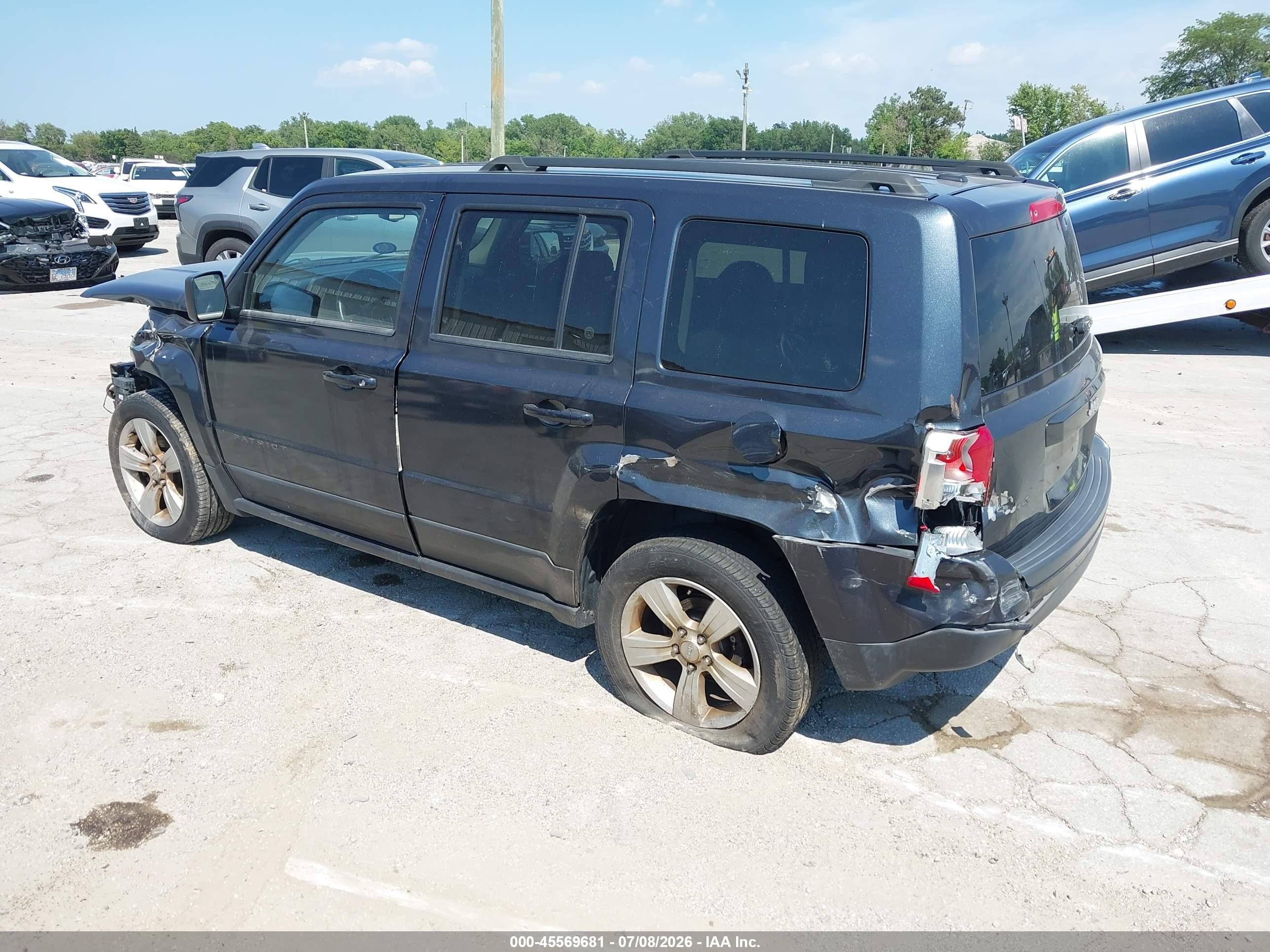 2015 Jeep Patriot Latitude Black vin: 1C4NJRFB9FD258857