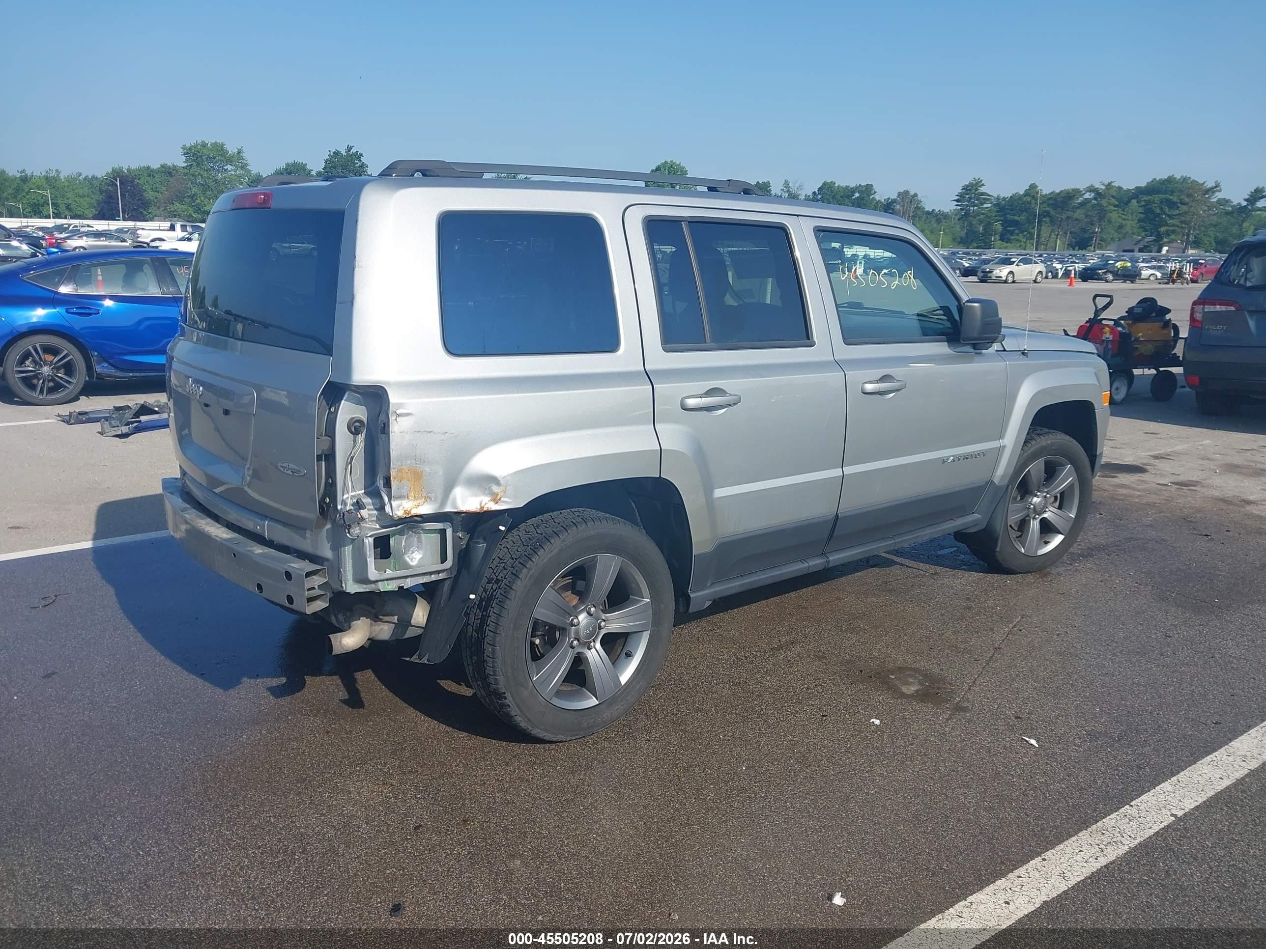 2015 Jeep Patriot High Altitude Edition Silver vin: 1C4NJRFB9FD317583