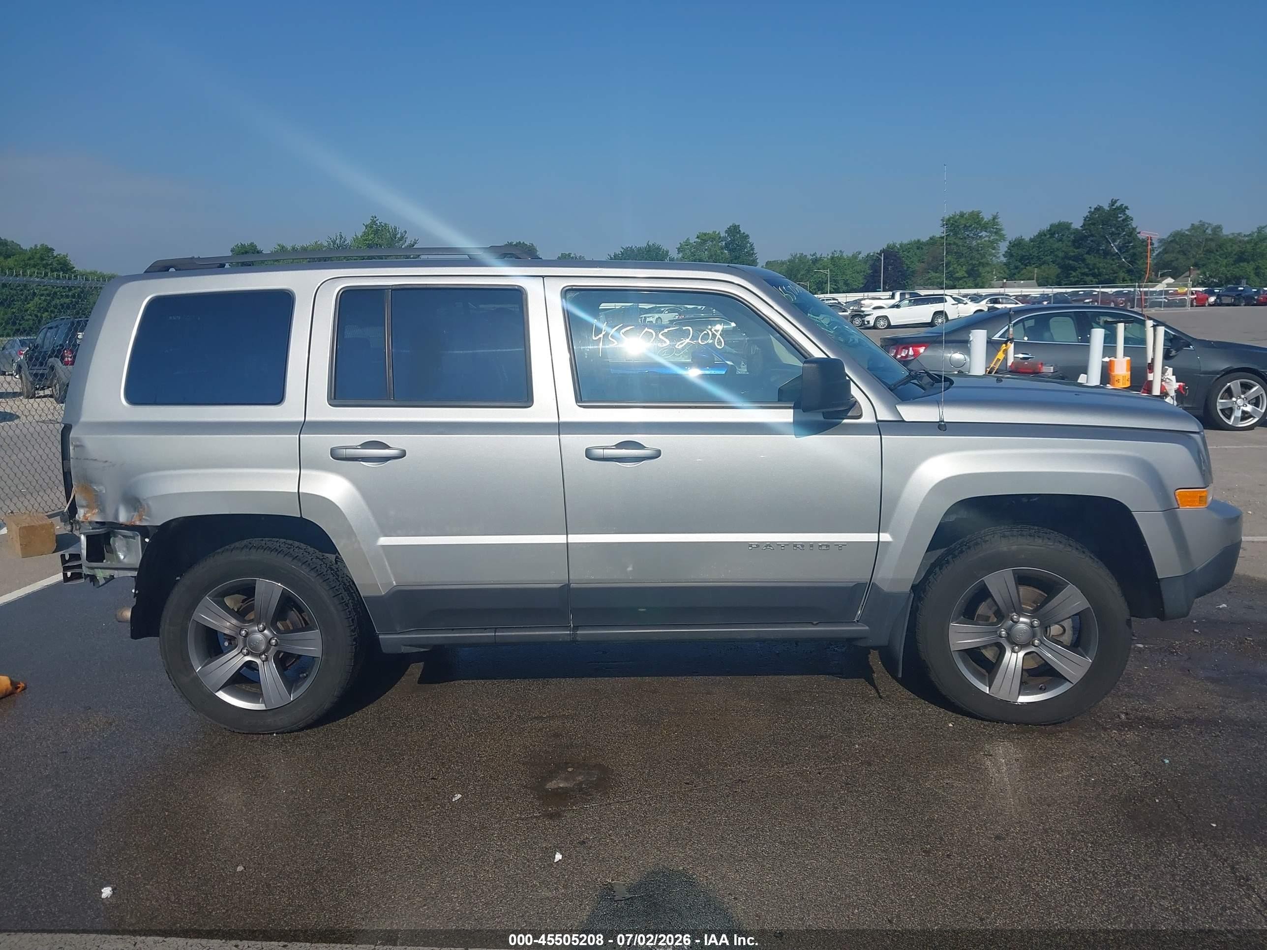 2015 Jeep Patriot High Altitude Edition Silver vin: 1C4NJRFB9FD317583