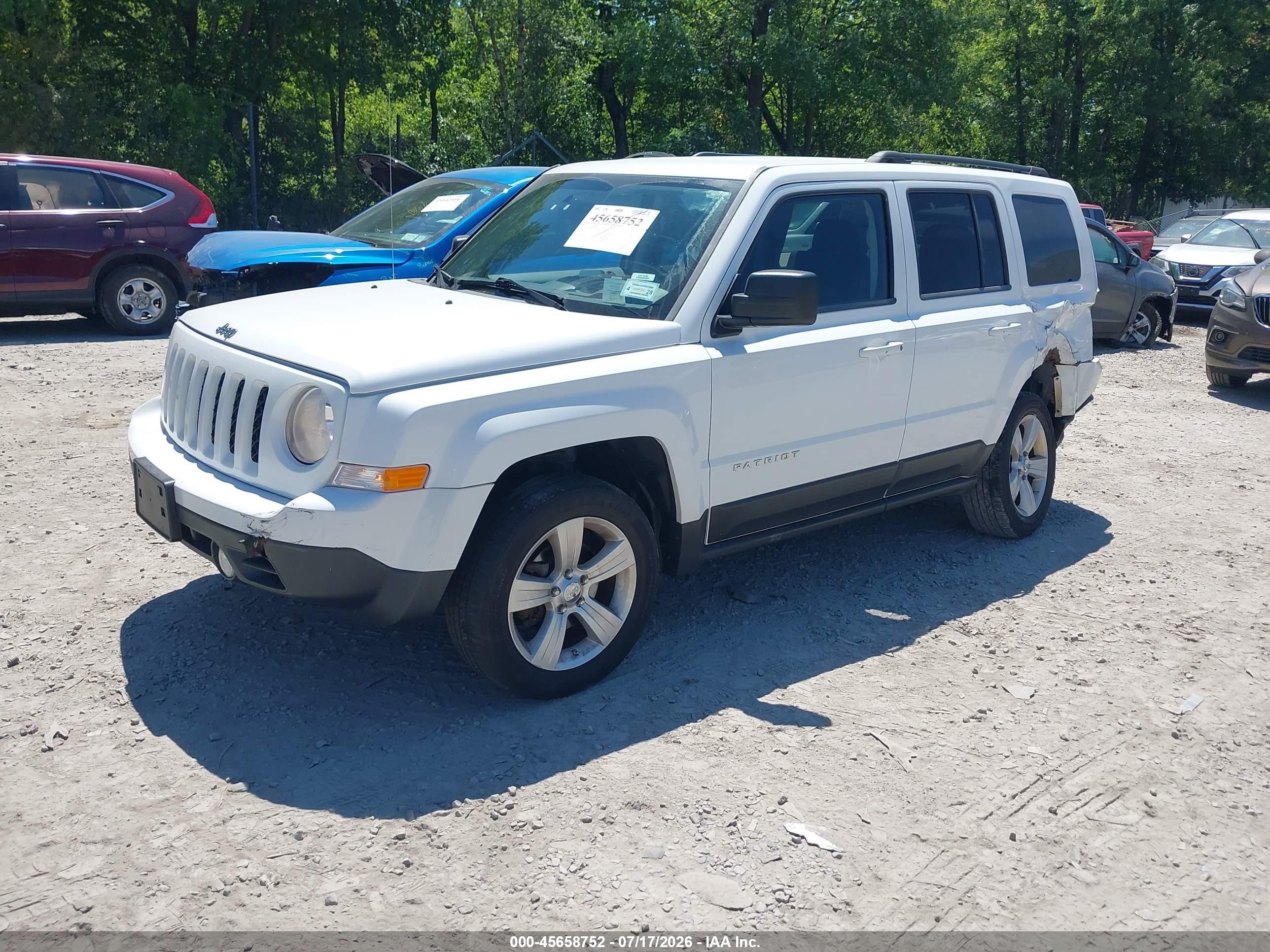 2012 Jeep Patriot Latitude Белый vin: 1C4NJRFBXCD543787