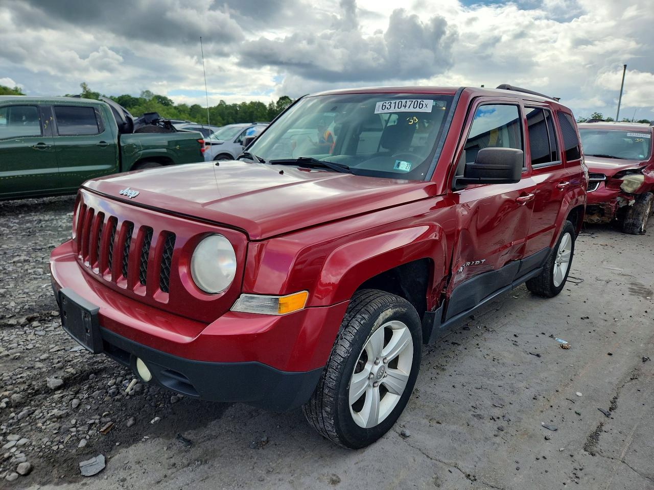 2012 Jeep Patriot Latitude Red vin: 1C4NJRFBXCD552103