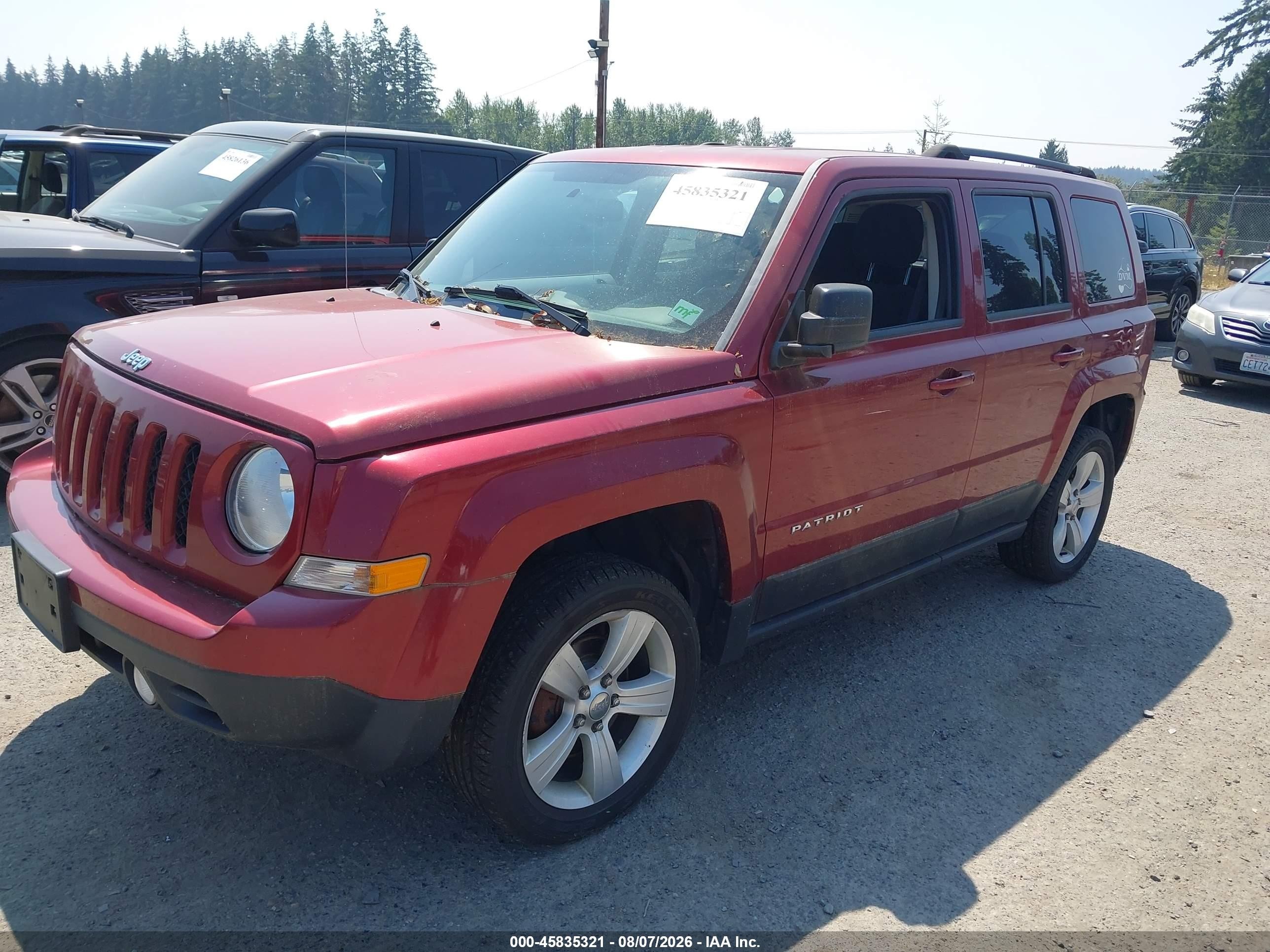 2015 Jeep Patriot Latitude Red vin: 1C4NJRFBXFD248967