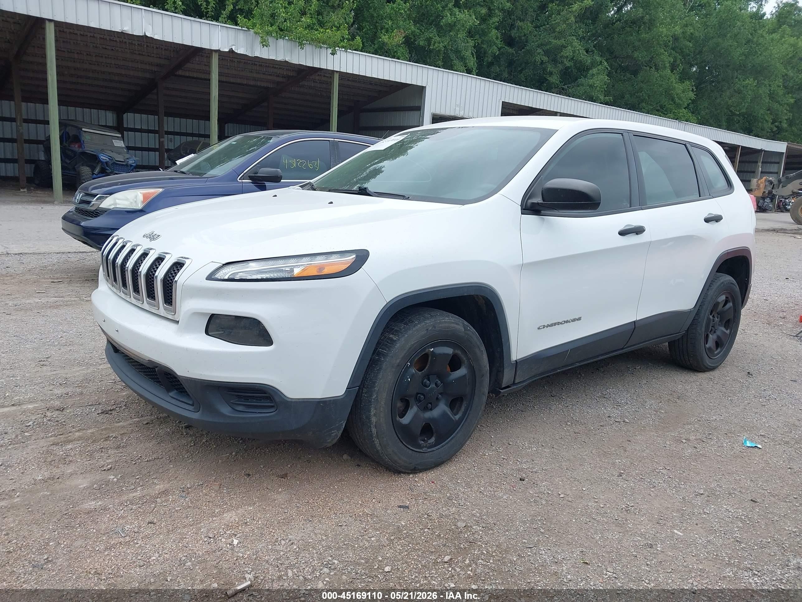 2014 Jeep Cherokee Sport White vin: 1C4PJLAB0EW104554