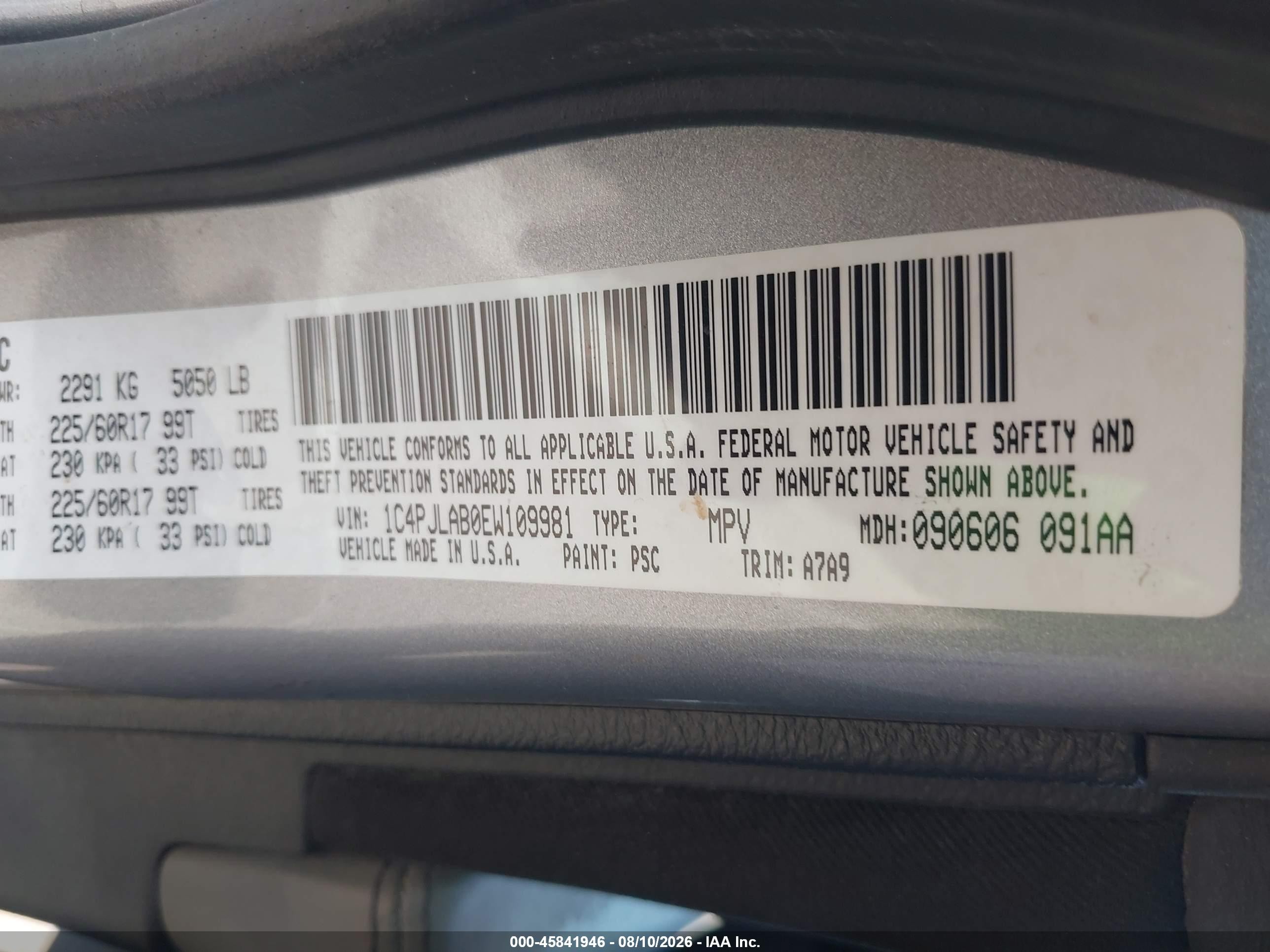 2014 Jeep Cherokee Sport Silver vin: 1C4PJLAB0EW109981