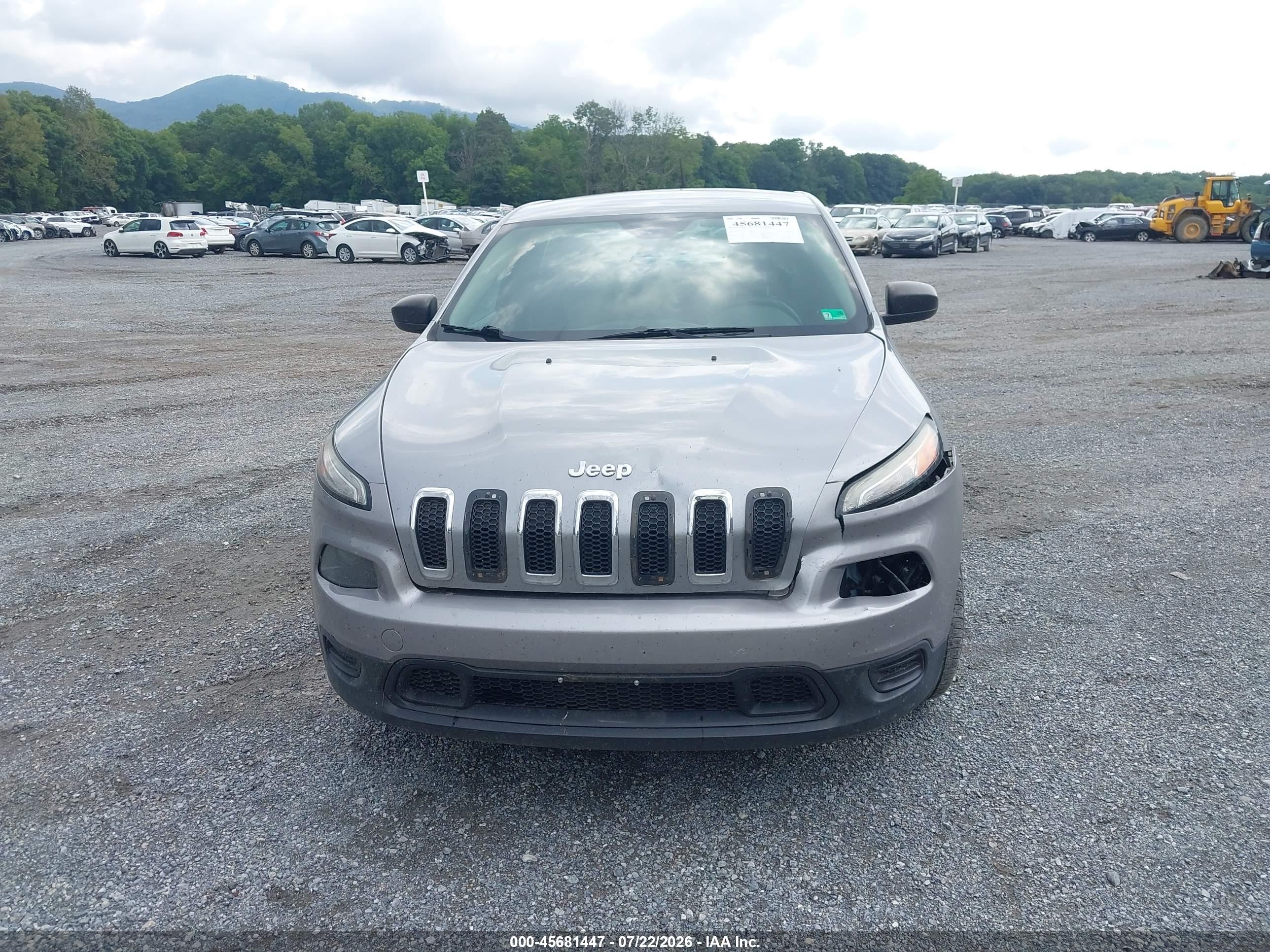 2014 Jeep Cherokee Sport Silver vin: 1C4PJLAB0EW112993