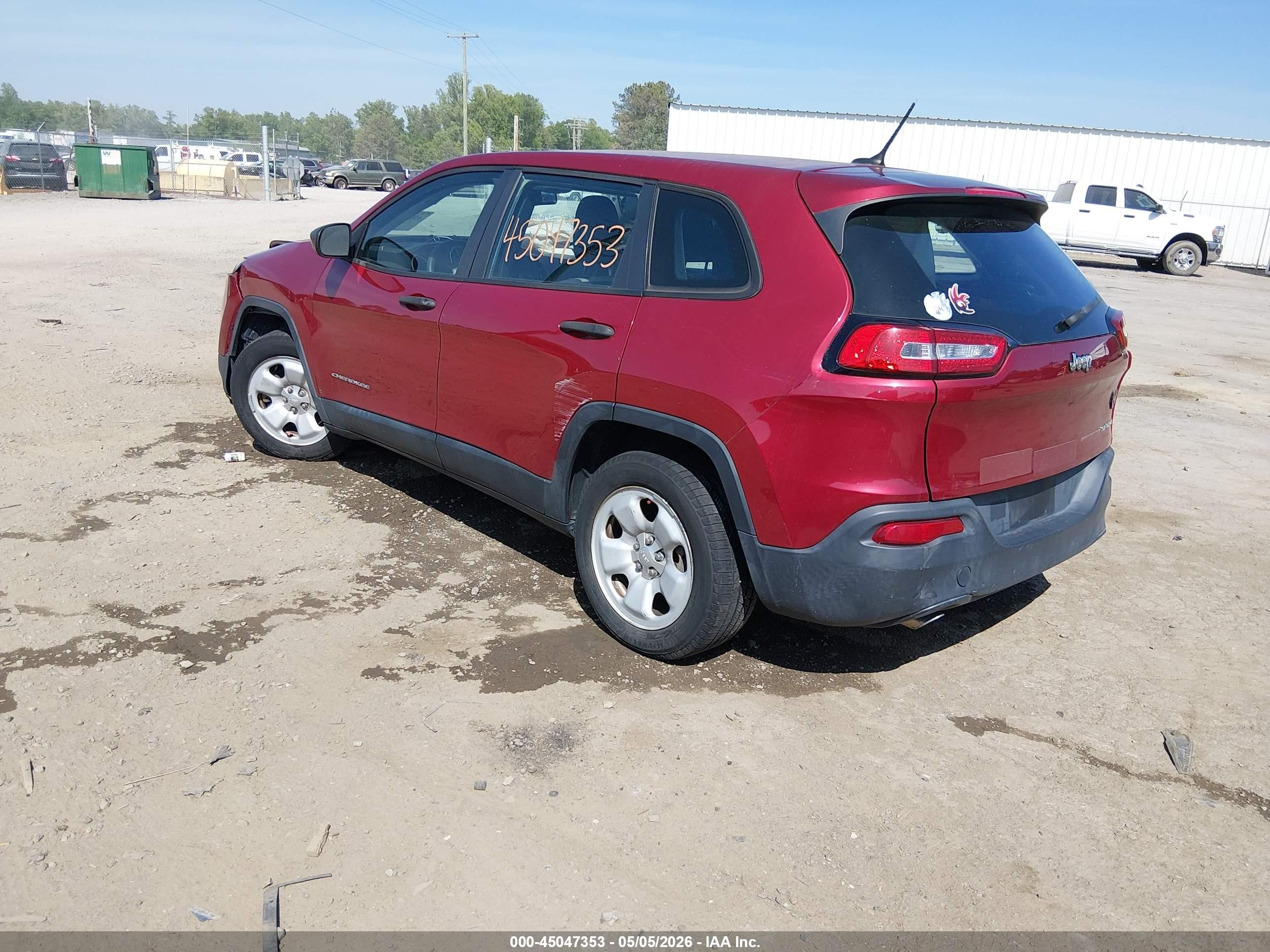 2014 Jeep Cherokee Sport Red vin: 1C4PJLAB0EW154466