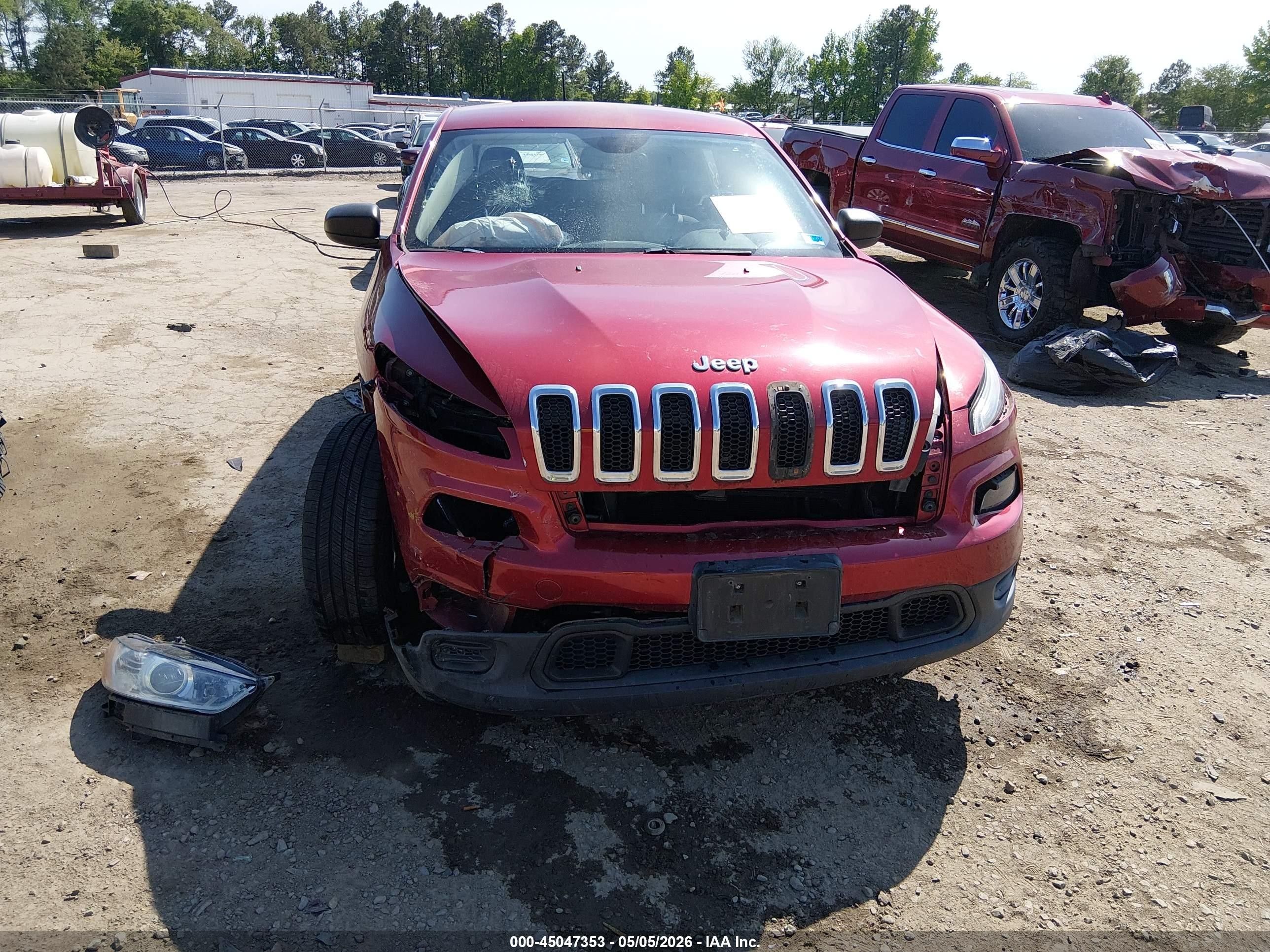 2014 Jeep Cherokee Sport Red vin: 1C4PJLAB0EW154466