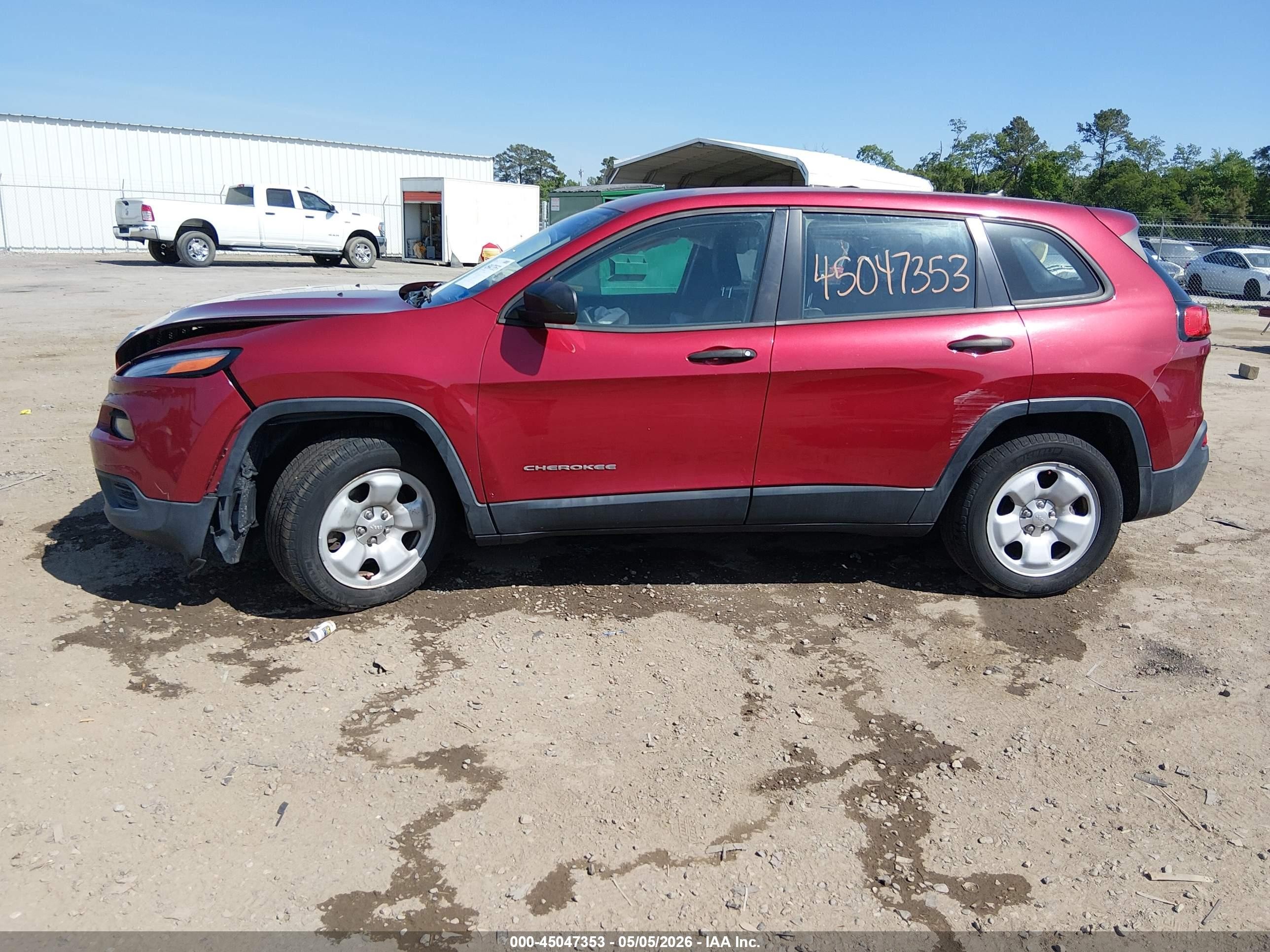 2014 Jeep Cherokee Sport Red vin: 1C4PJLAB0EW154466