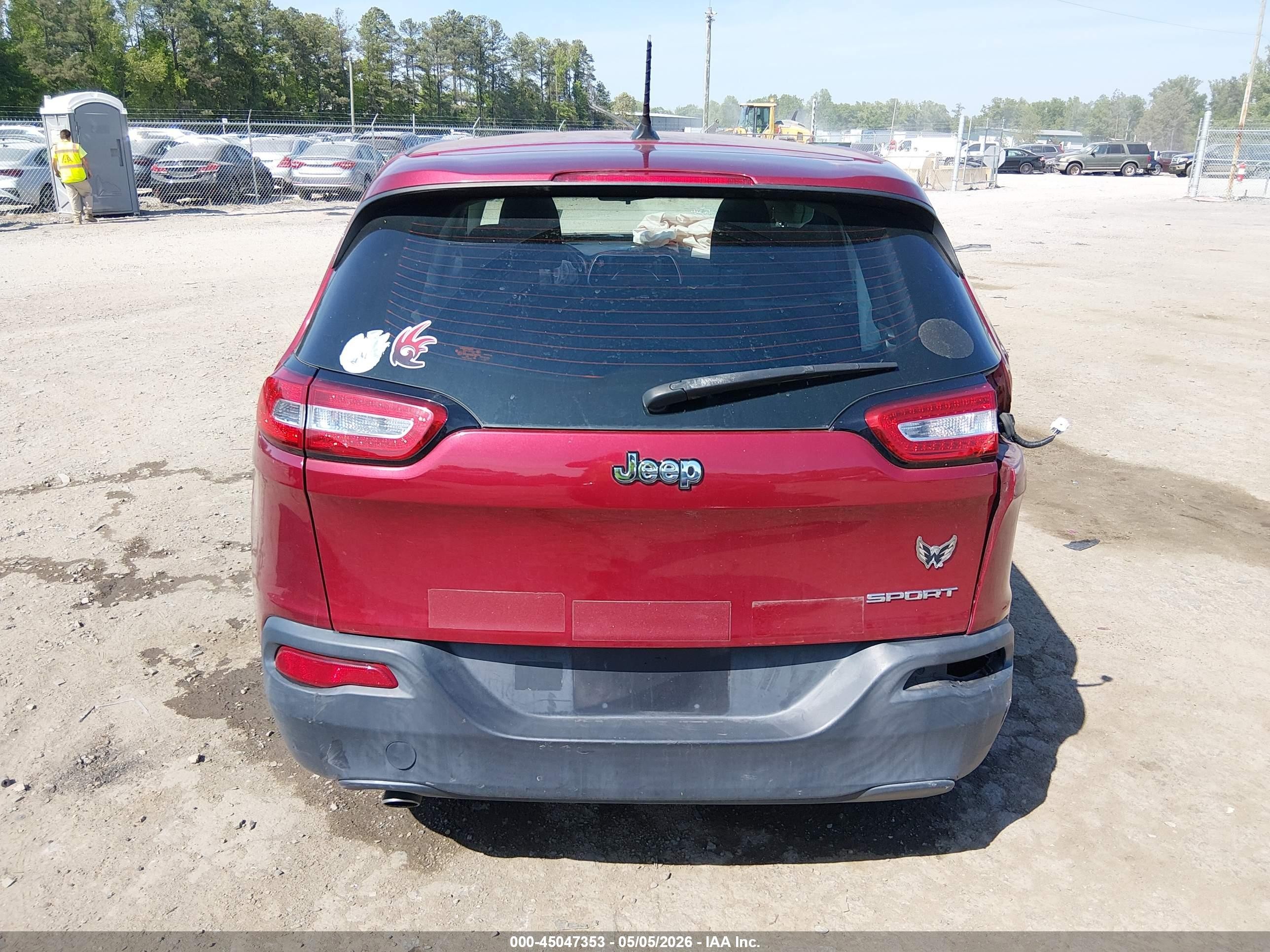 2014 Jeep Cherokee Sport Red vin: 1C4PJLAB0EW154466