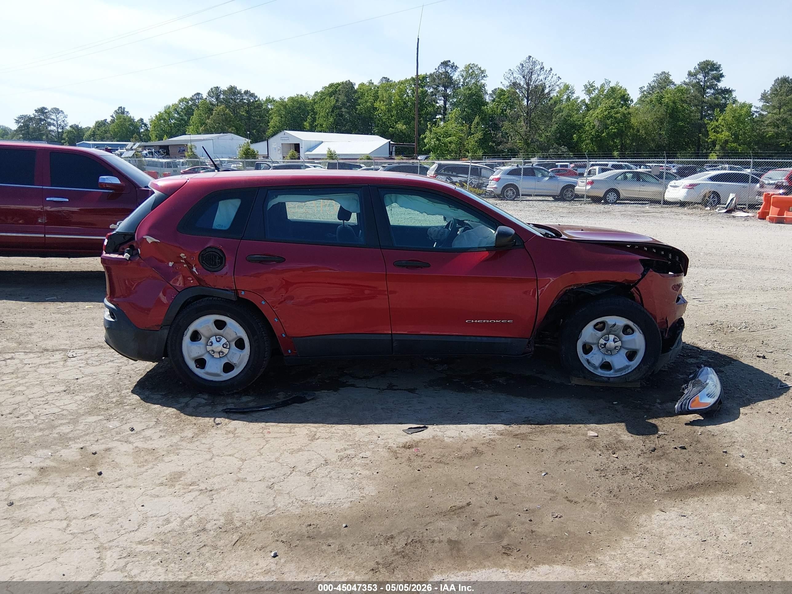 2014 Jeep Cherokee Sport Red vin: 1C4PJLAB0EW154466