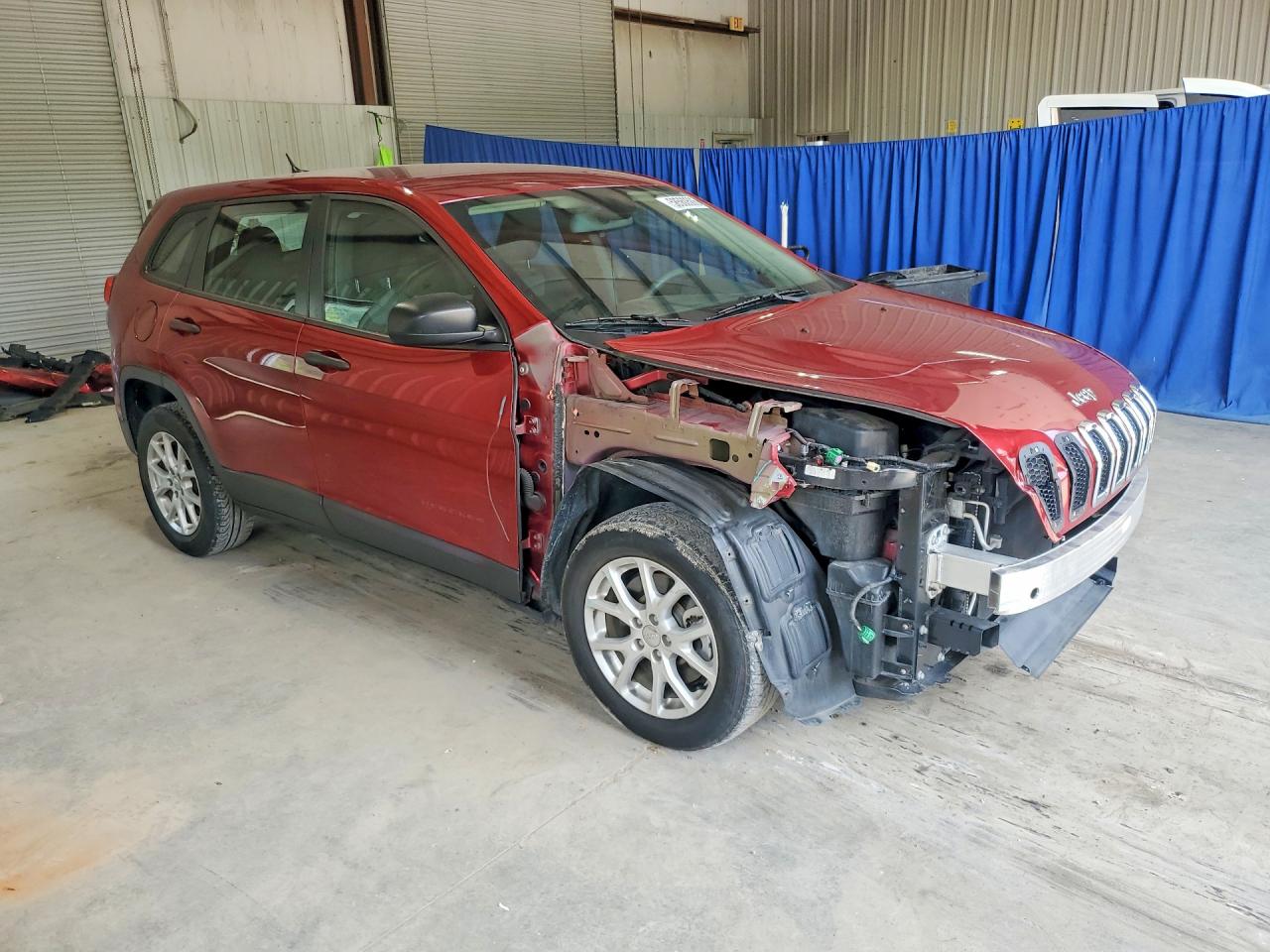 2014 Jeep Cherokee Sport Maroon vin: 1C4PJLAB0EW154970