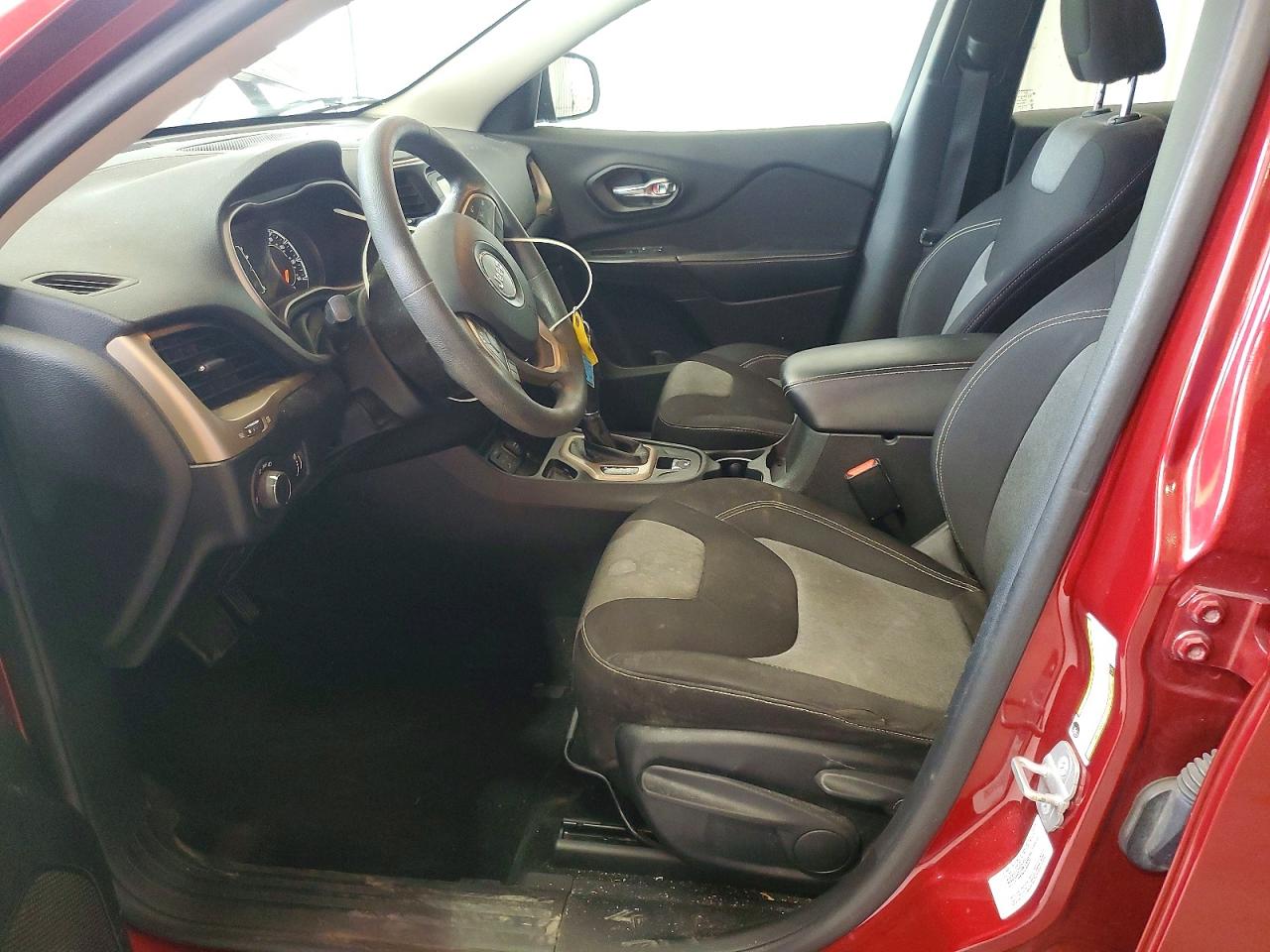 2014 Jeep Cherokee Sport Maroon vin: 1C4PJLAB0EW154970