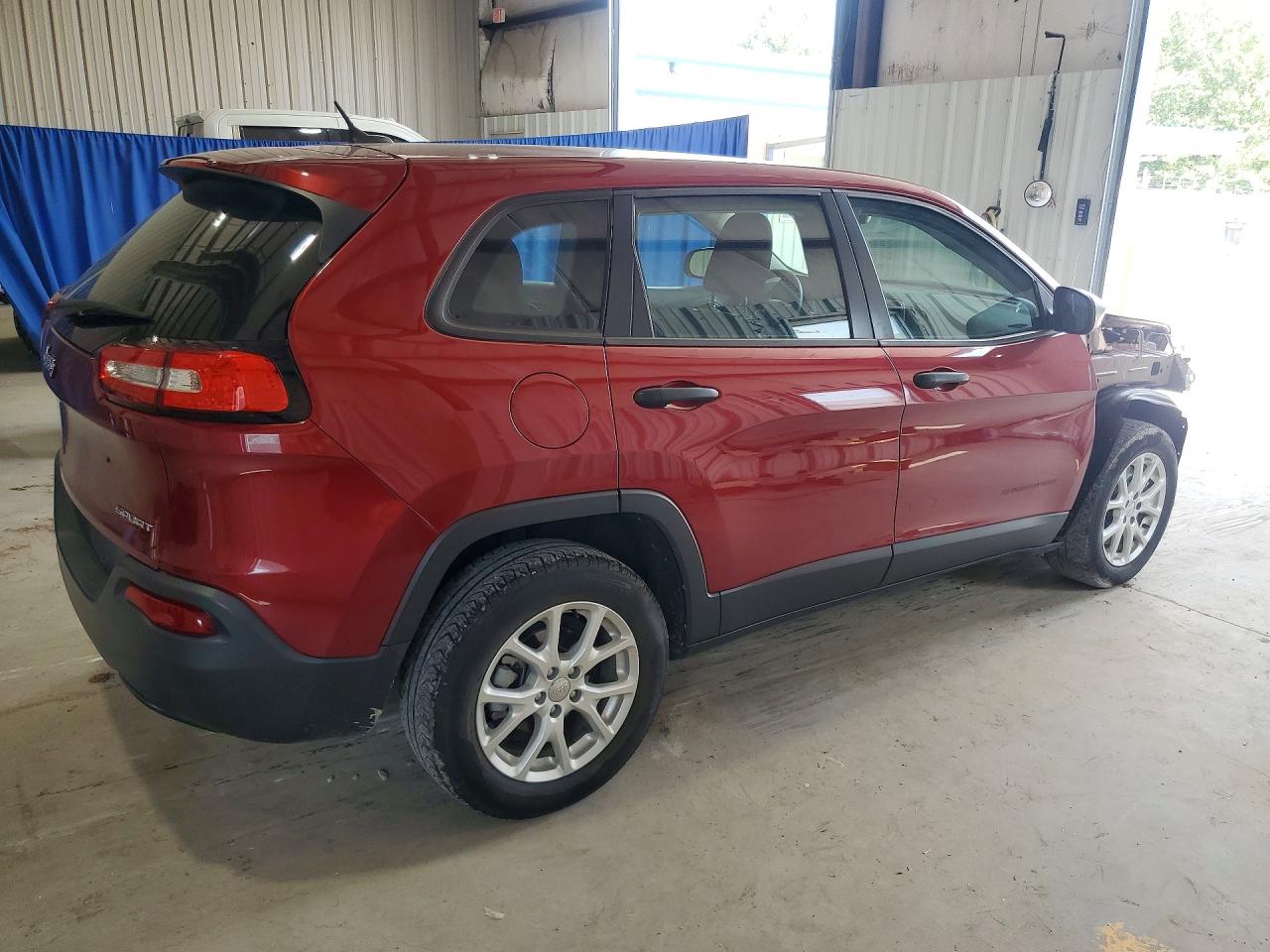 2014 Jeep Cherokee Sport Maroon vin: 1C4PJLAB0EW154970