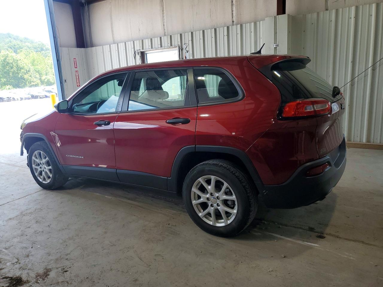 2014 Jeep Cherokee Sport Maroon vin: 1C4PJLAB0EW154970
