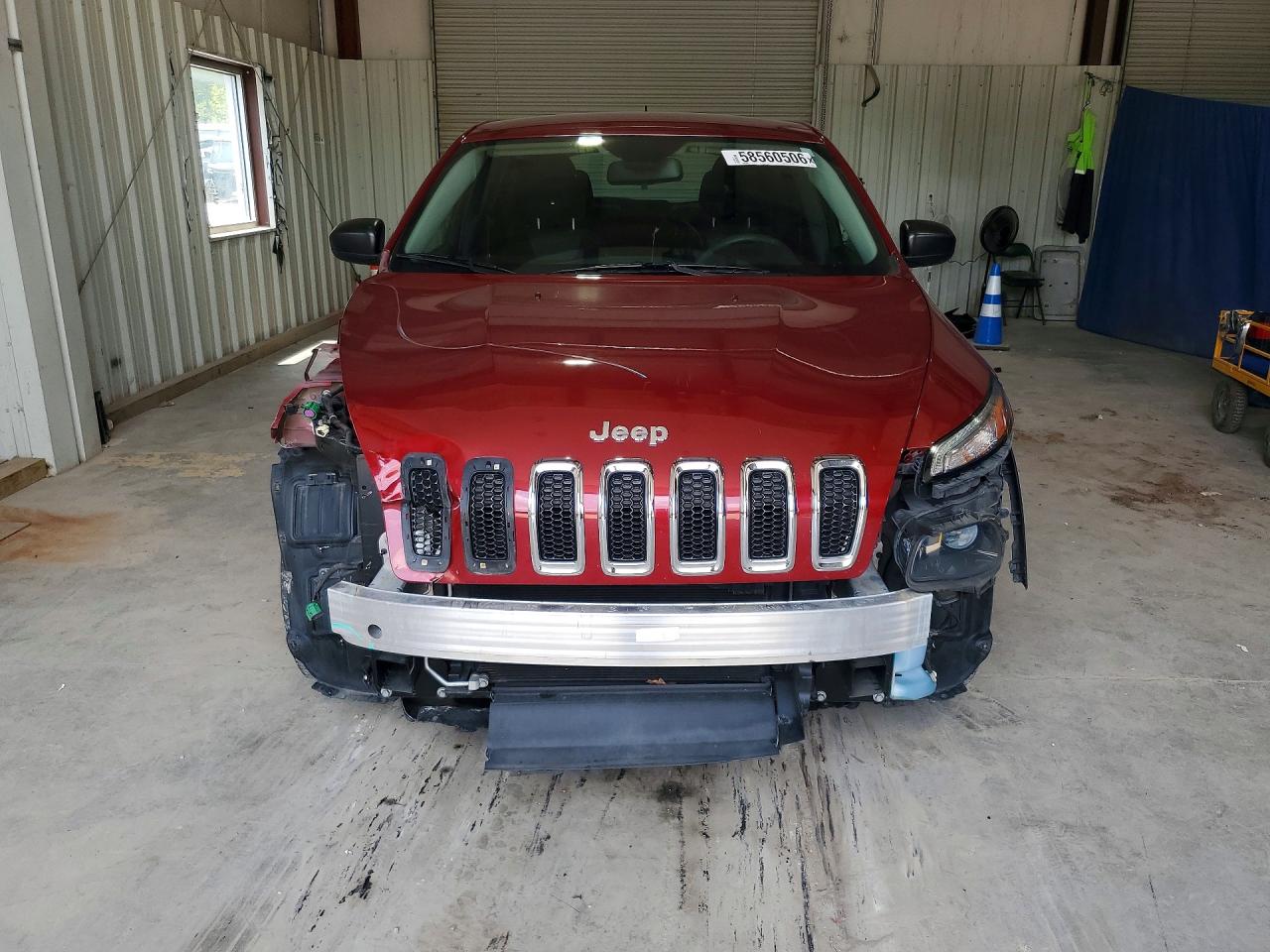 2014 Jeep Cherokee Sport Maroon vin: 1C4PJLAB0EW154970
