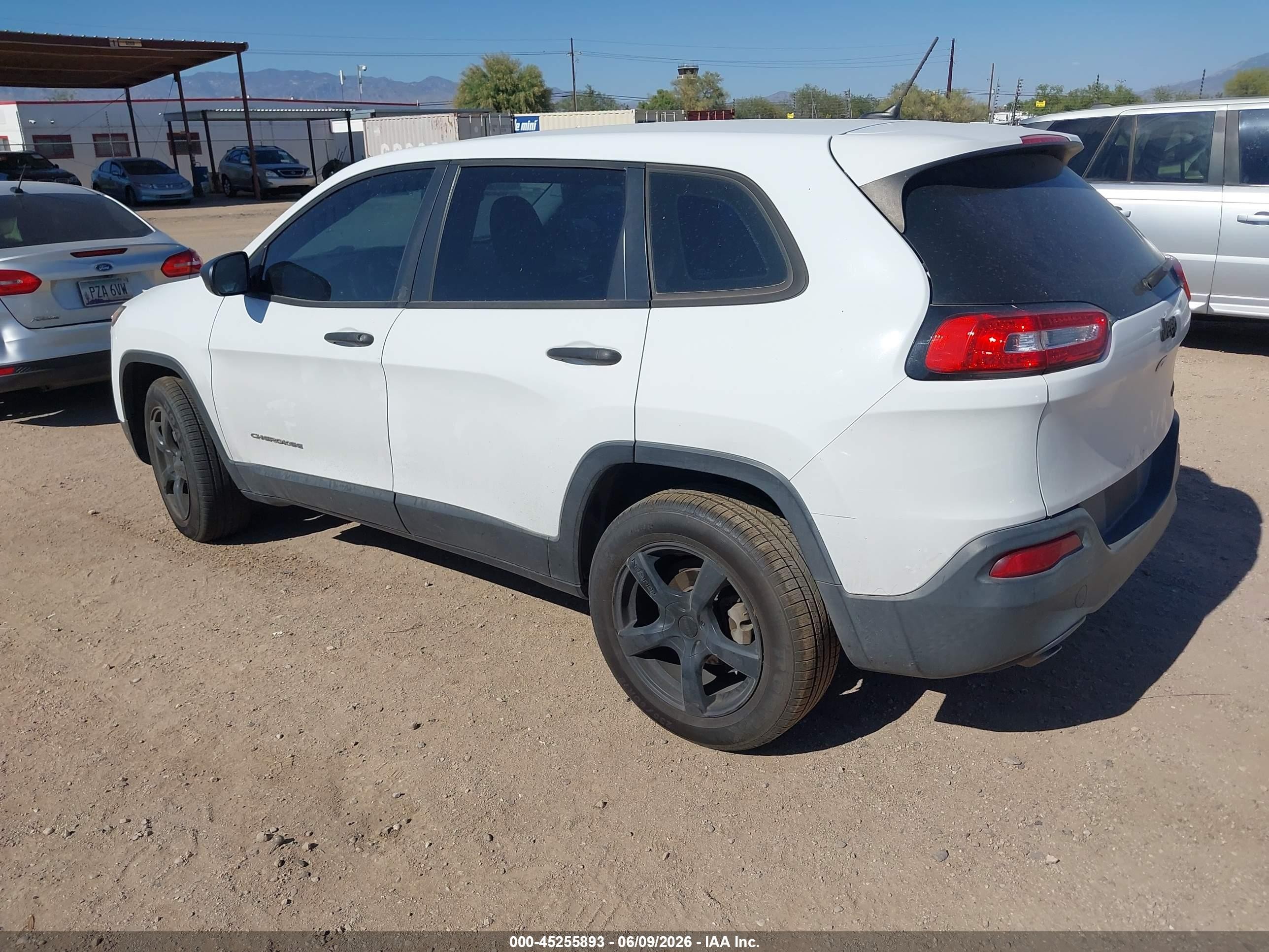 2014 Jeep Cherokee Sport White vin: 1C4PJLAB0EW163944