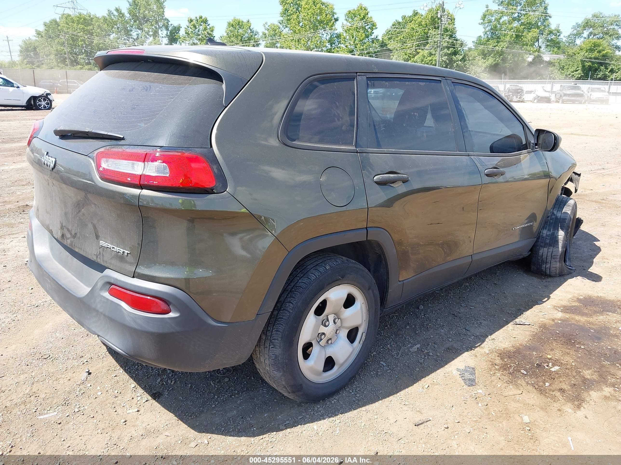 2014 Jeep Cherokee Sport Brown vin: 1C4PJLAB0EW231109